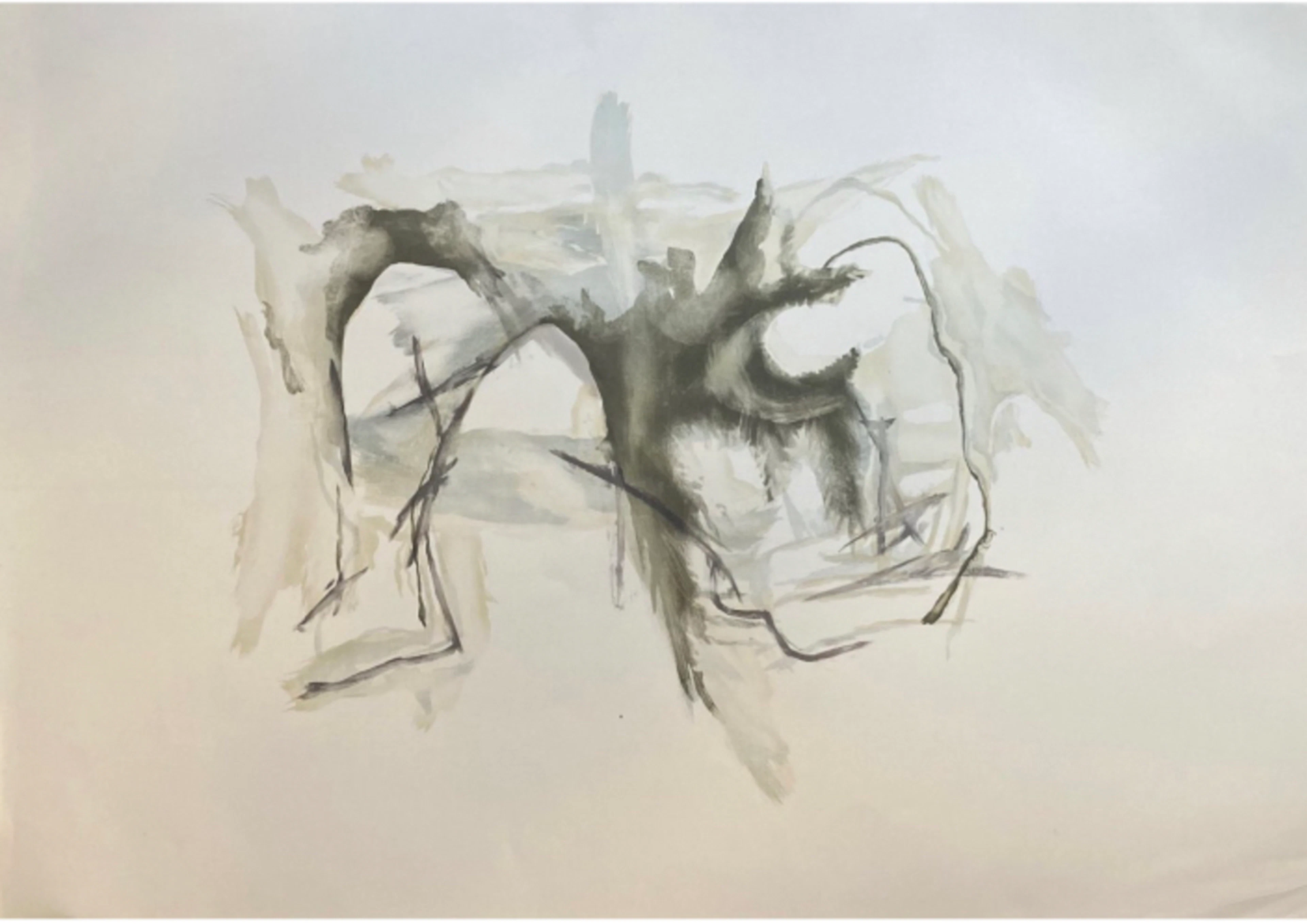 Pierre ZUCCHELLI - Composition Grise, 1972 - Lithographie
