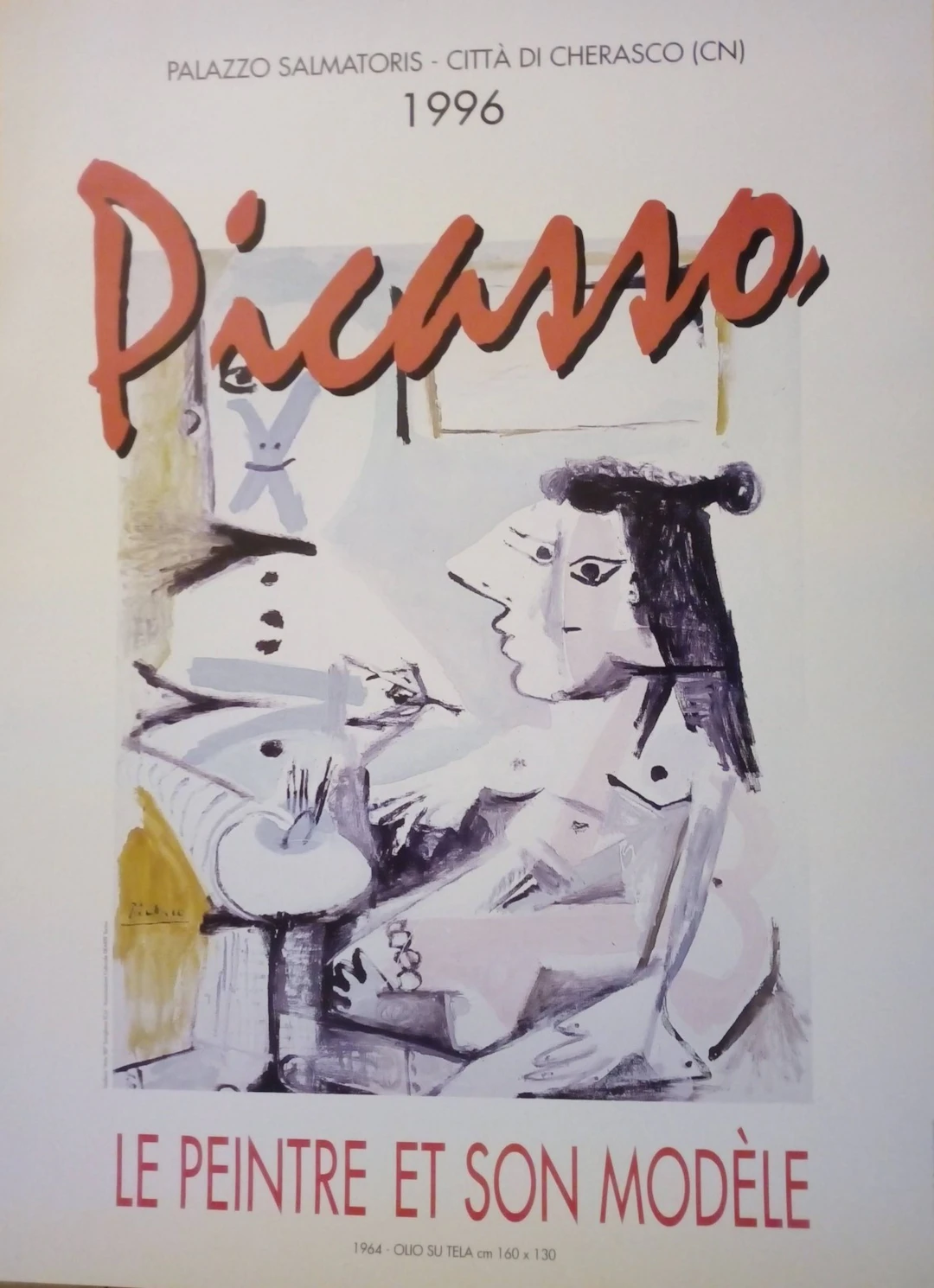 Pablo Picasso d’après) - Le peintre et son modèle, 1996 - Affiche originale