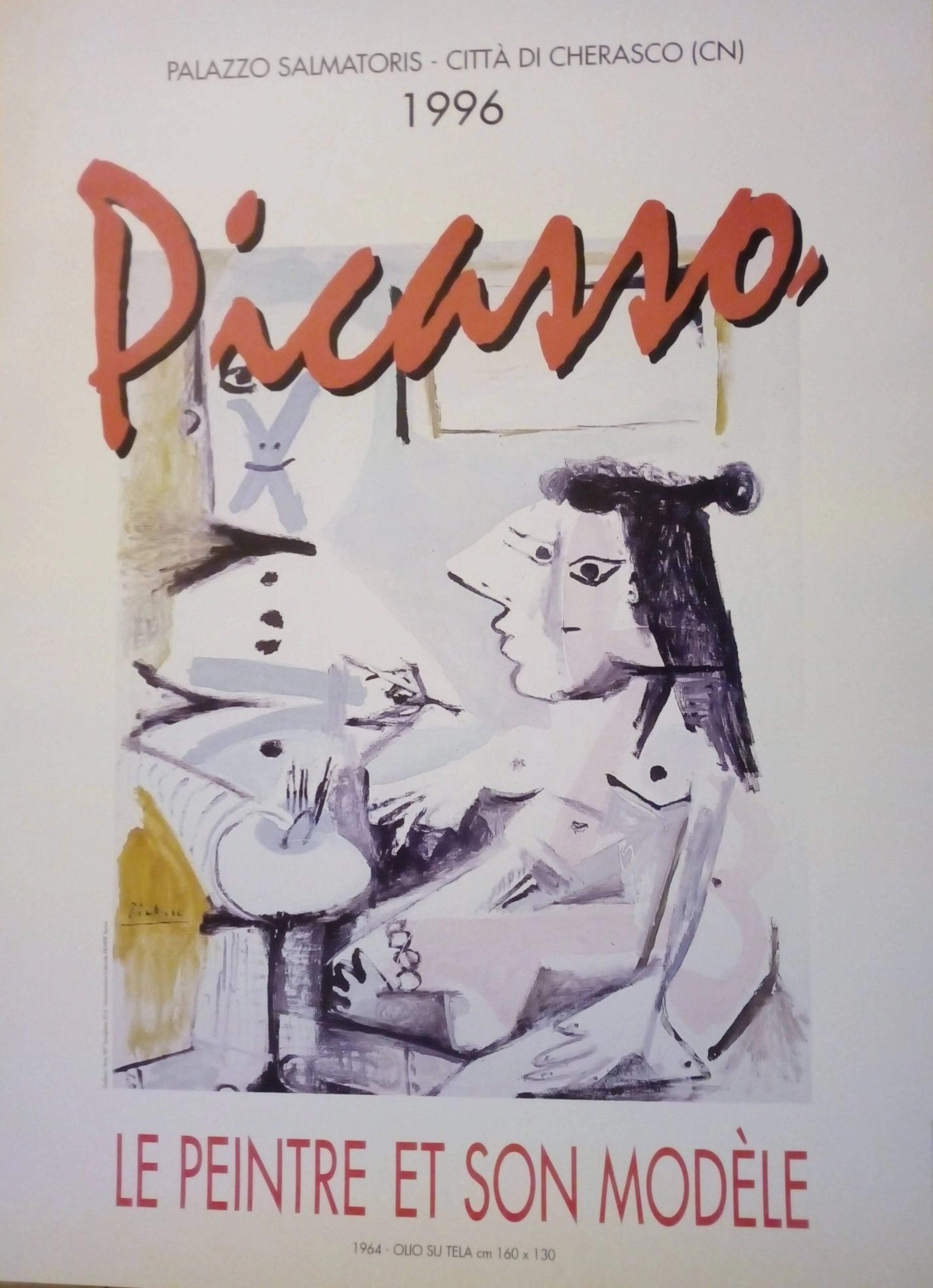 Pablo Picasso d’après) - Le peintre et son modèle, 1996 - Affiche originale