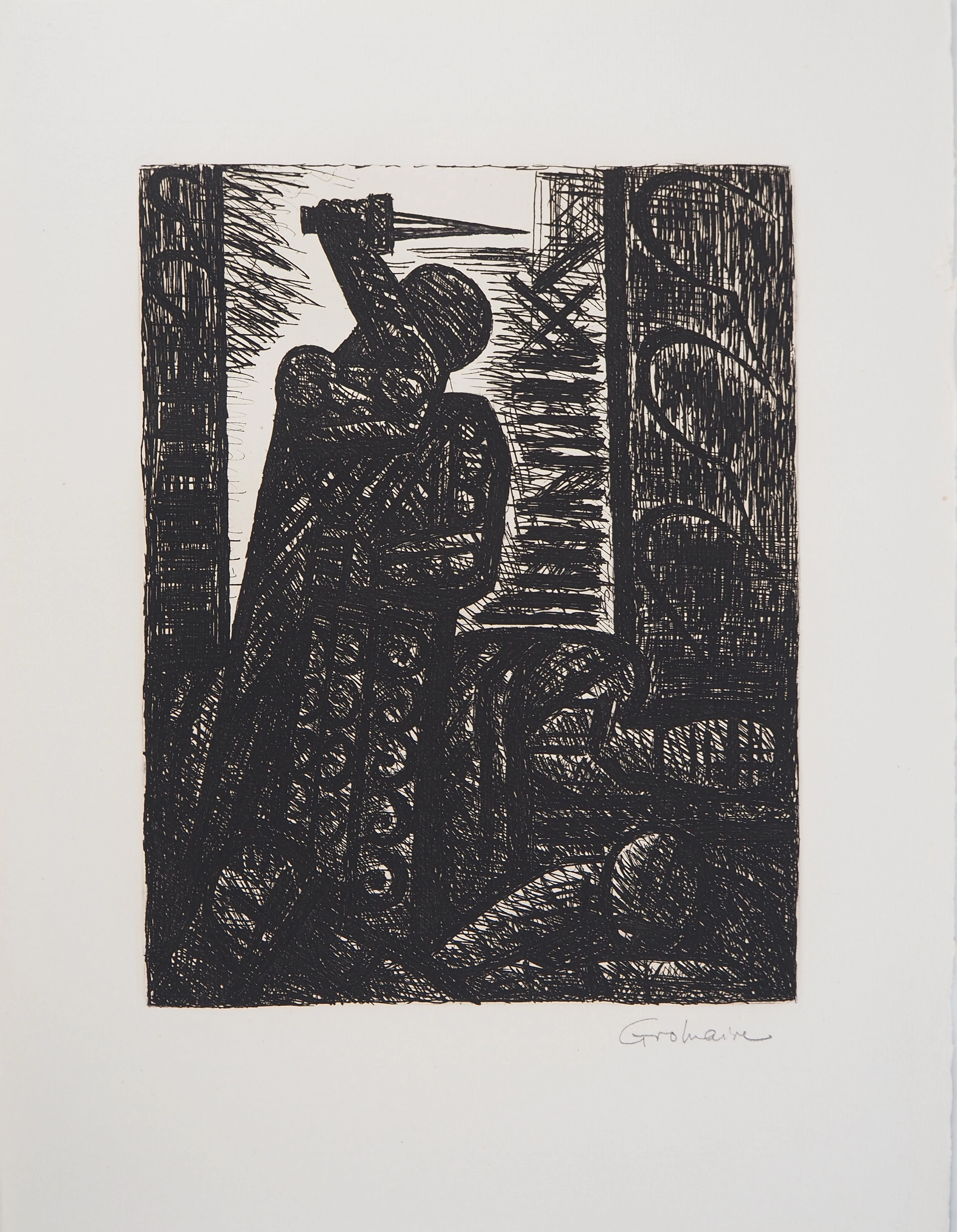 Marcel GROMAIRE - Macbeth, Shakespeare: le meurtre de Duncan , 1958