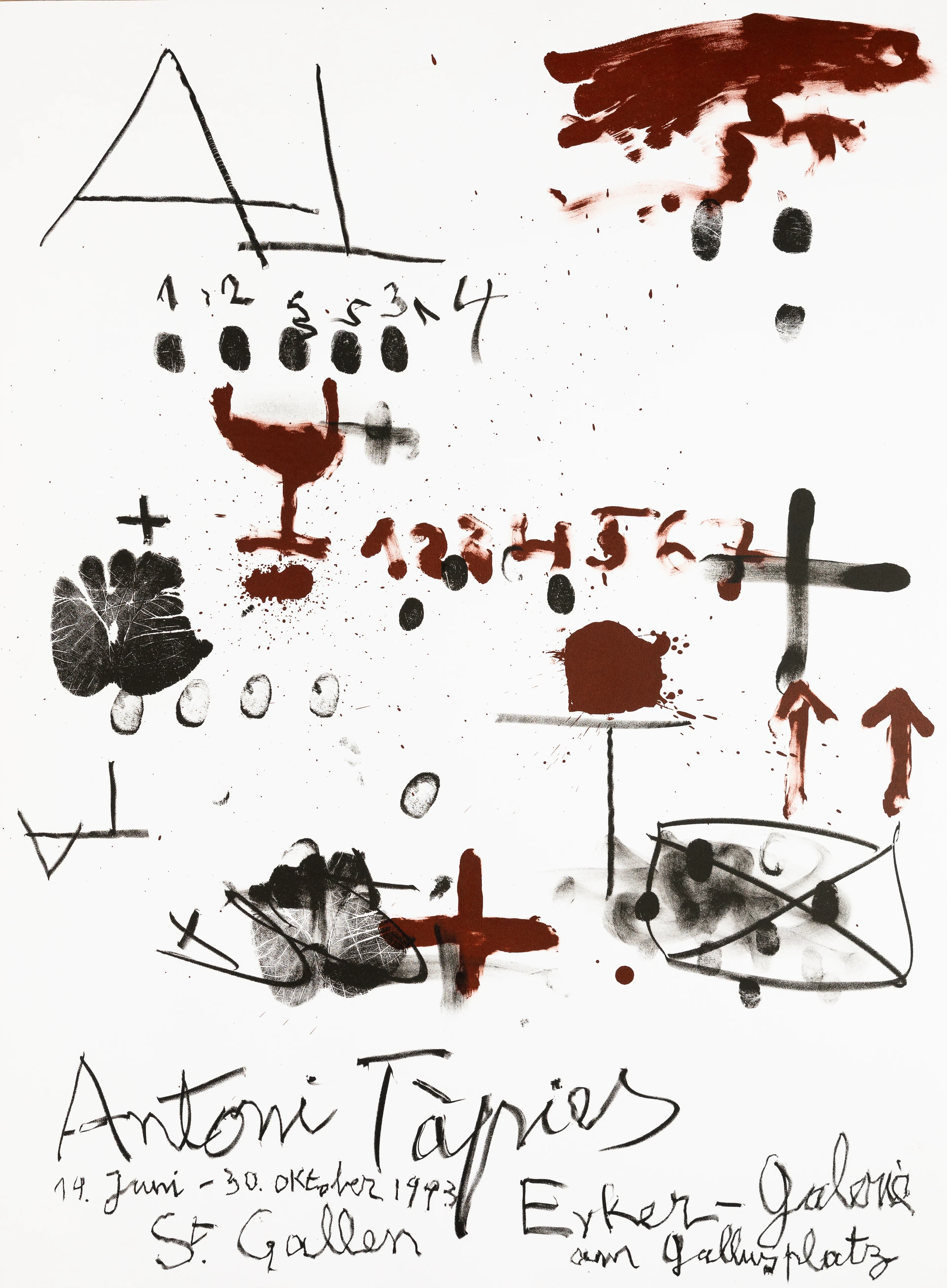 Antoni TAPIES : Galerie Erker - Lithographie originale