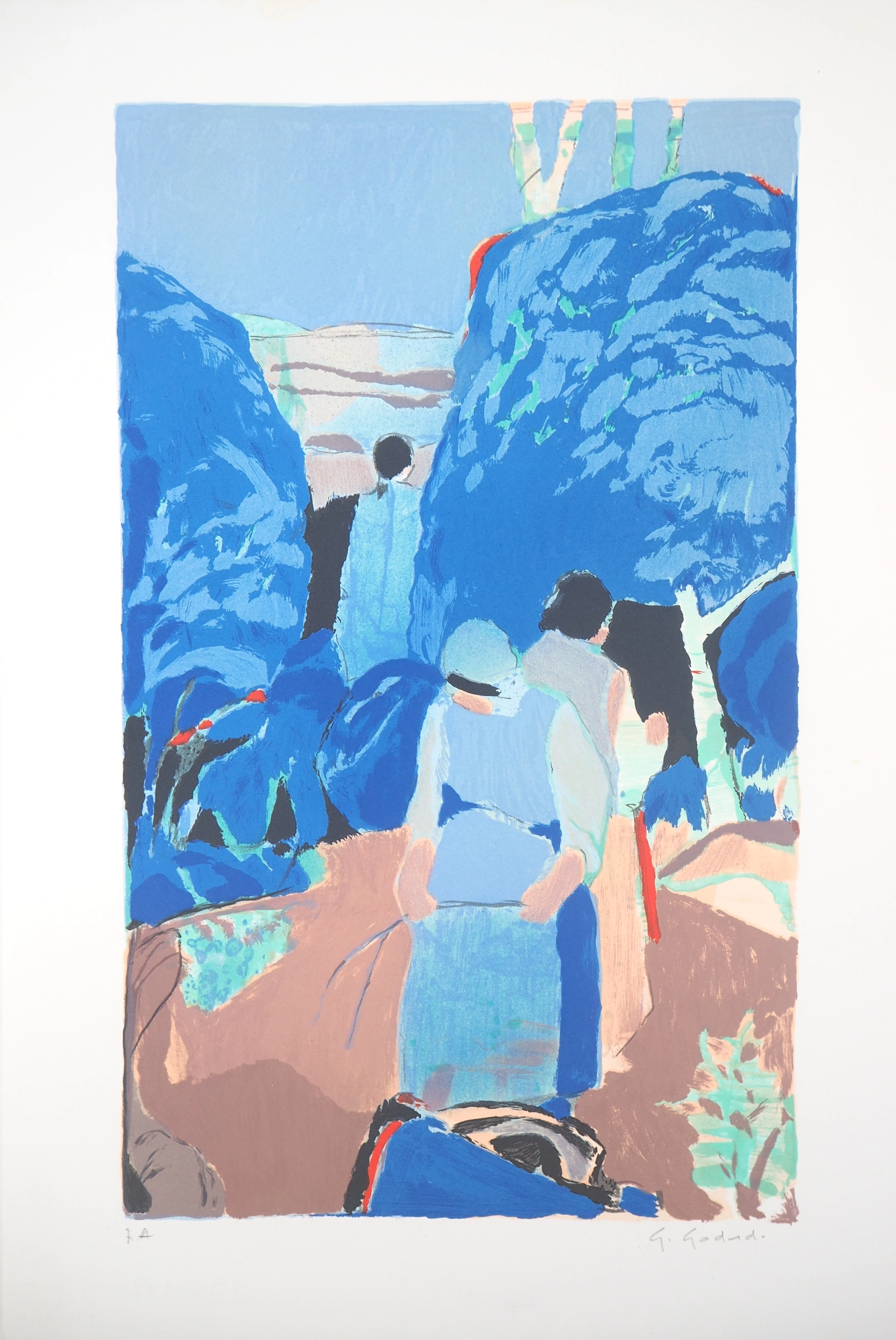 Gabriel GODARD : Rêverie - Lithographie originale signée