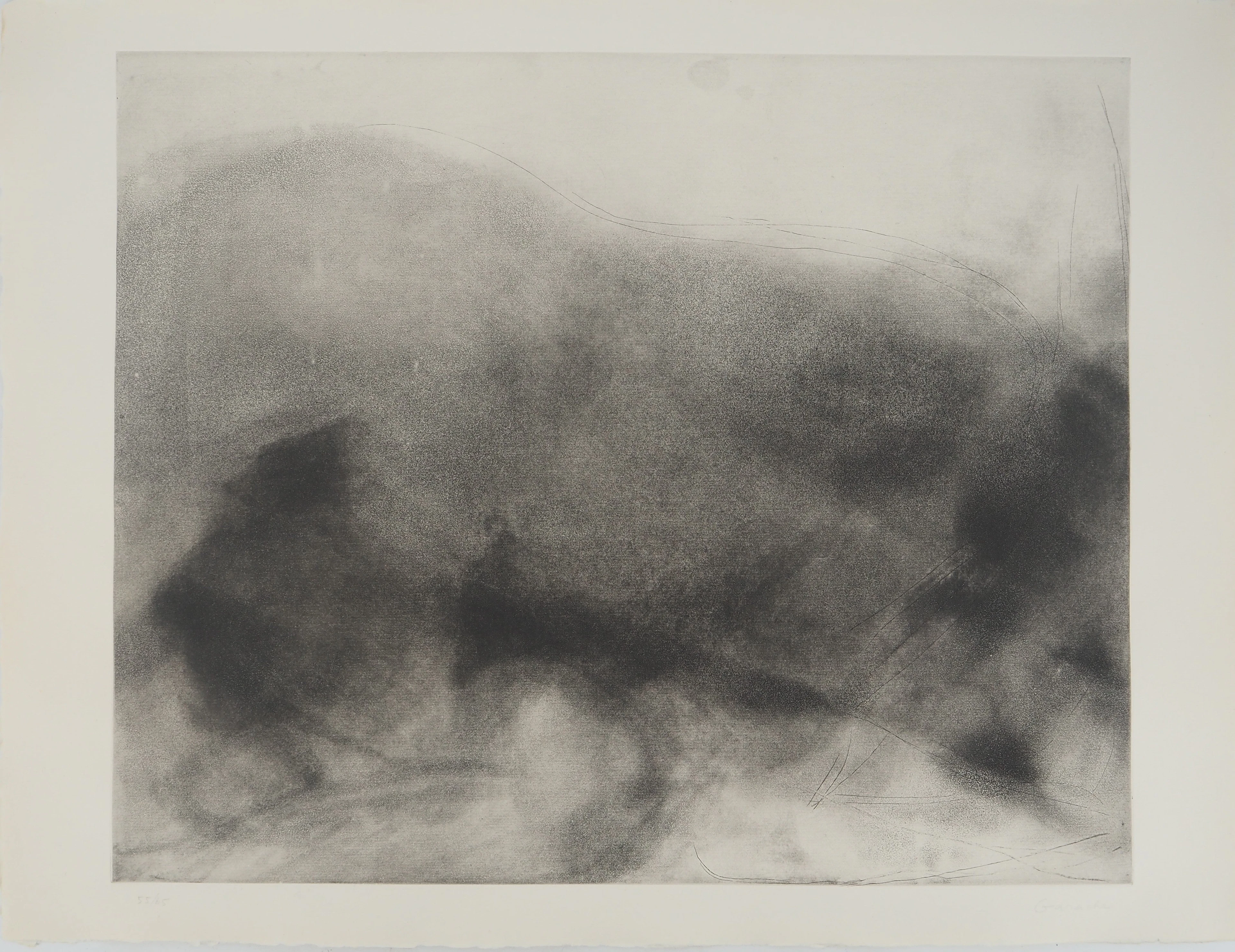 Claude GARACHE : Nu abstrait, Gravure original, Signée