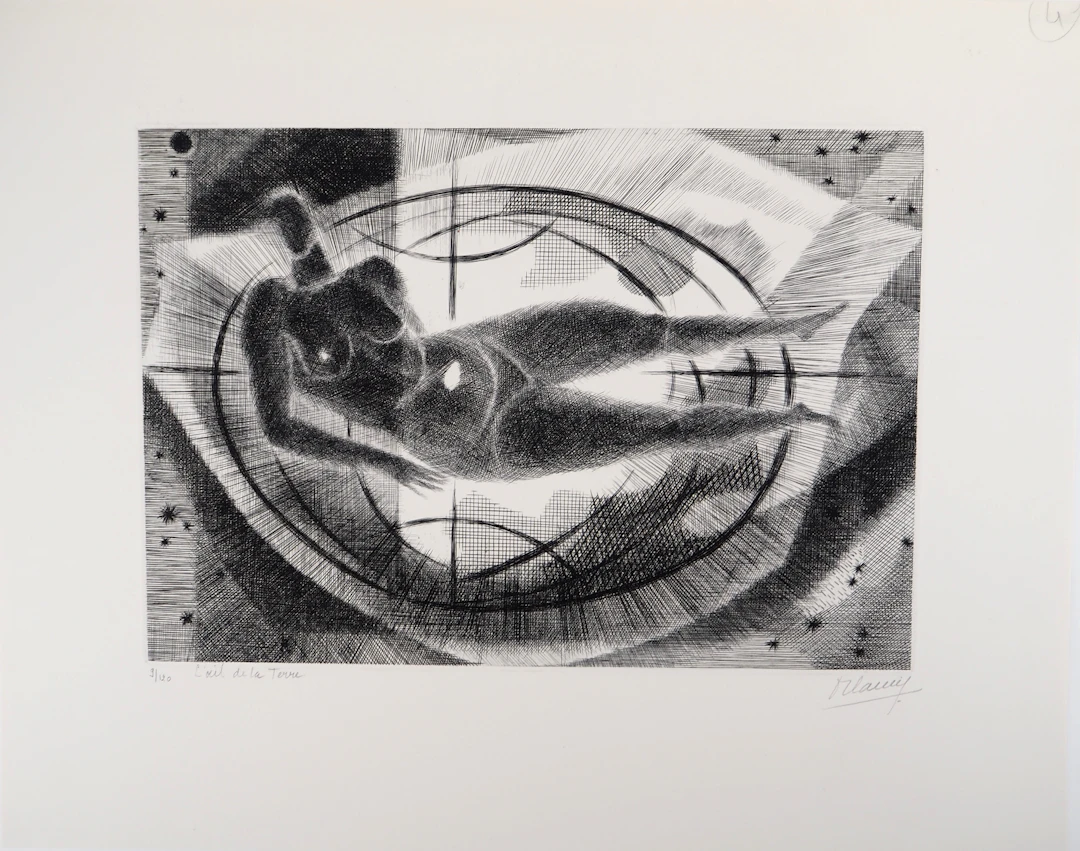 Robert CAMI - L'Oeil de la terre, 1970 - Gravure originale, signée