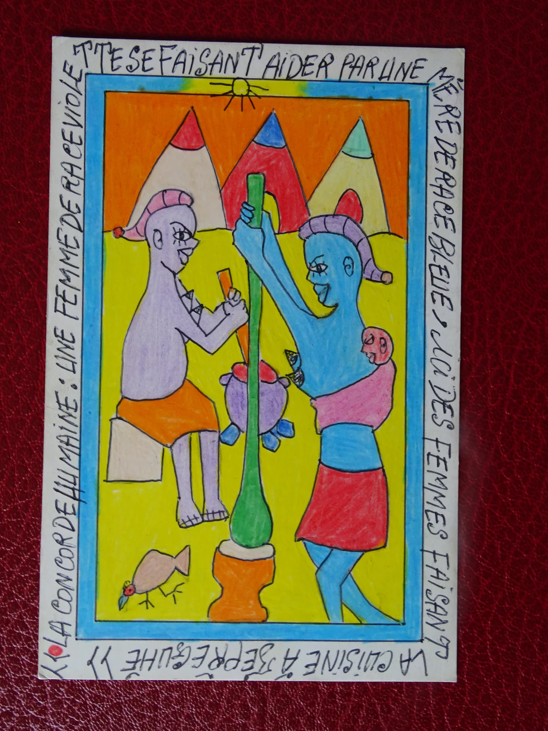 Frédéric Bruly Bouabré - Dessin, 2008 - Encre et crayons de couleur
