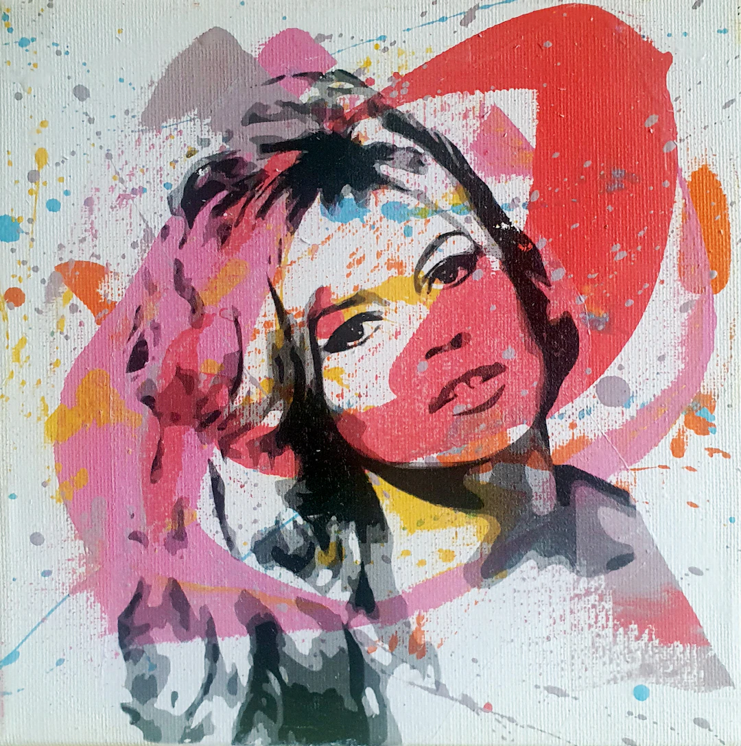 PyB - Bardot colors 2026 - acrylique et bombes aeros sur toile
