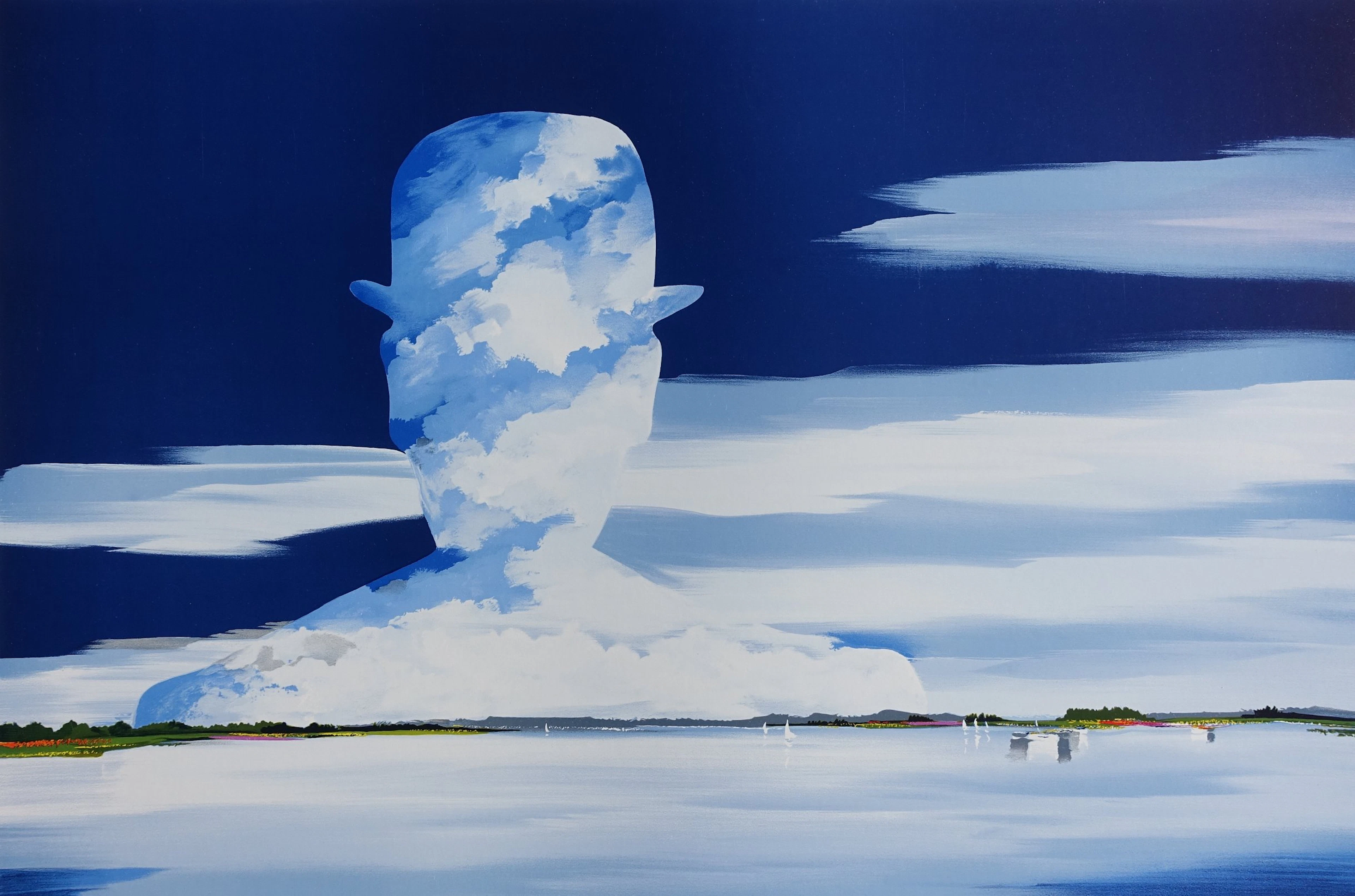 DENOËL - Hommage à Magritte - Lithographie signée au crayon, édition limitée