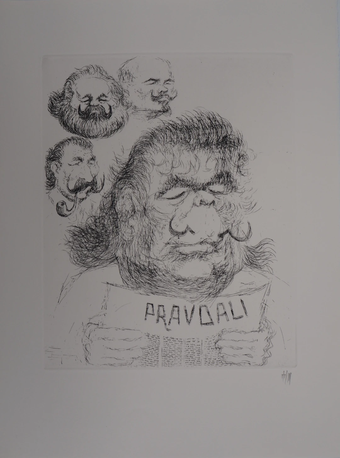 TIM : Dali en Soviétique - Gravure originale signée