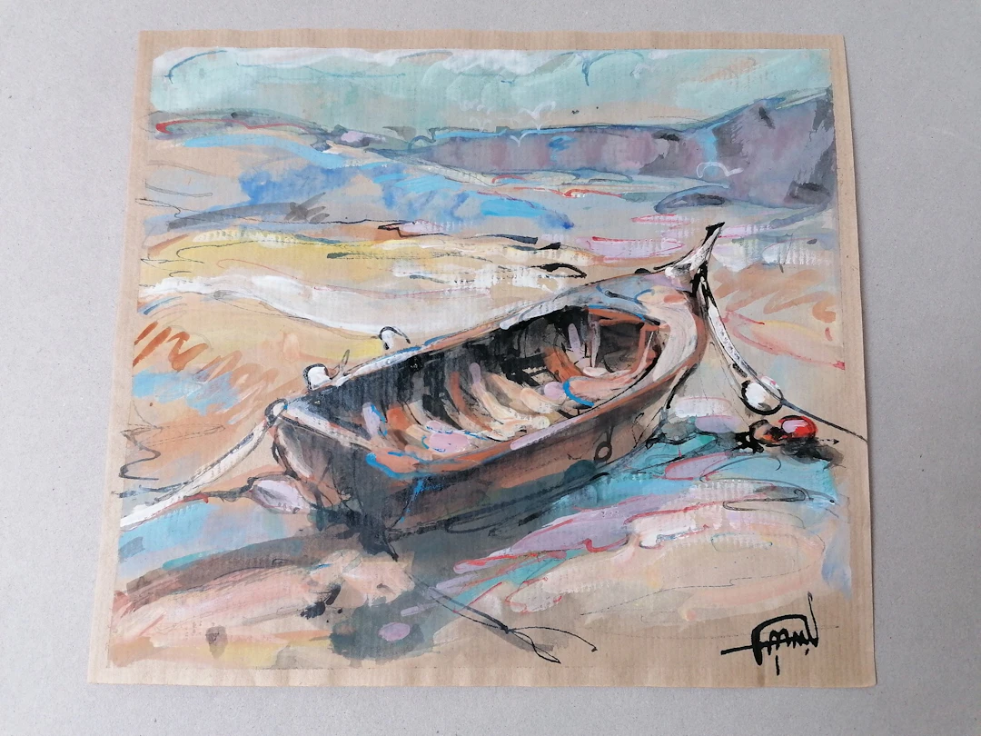 Antoine Faure - Barque sur la grève