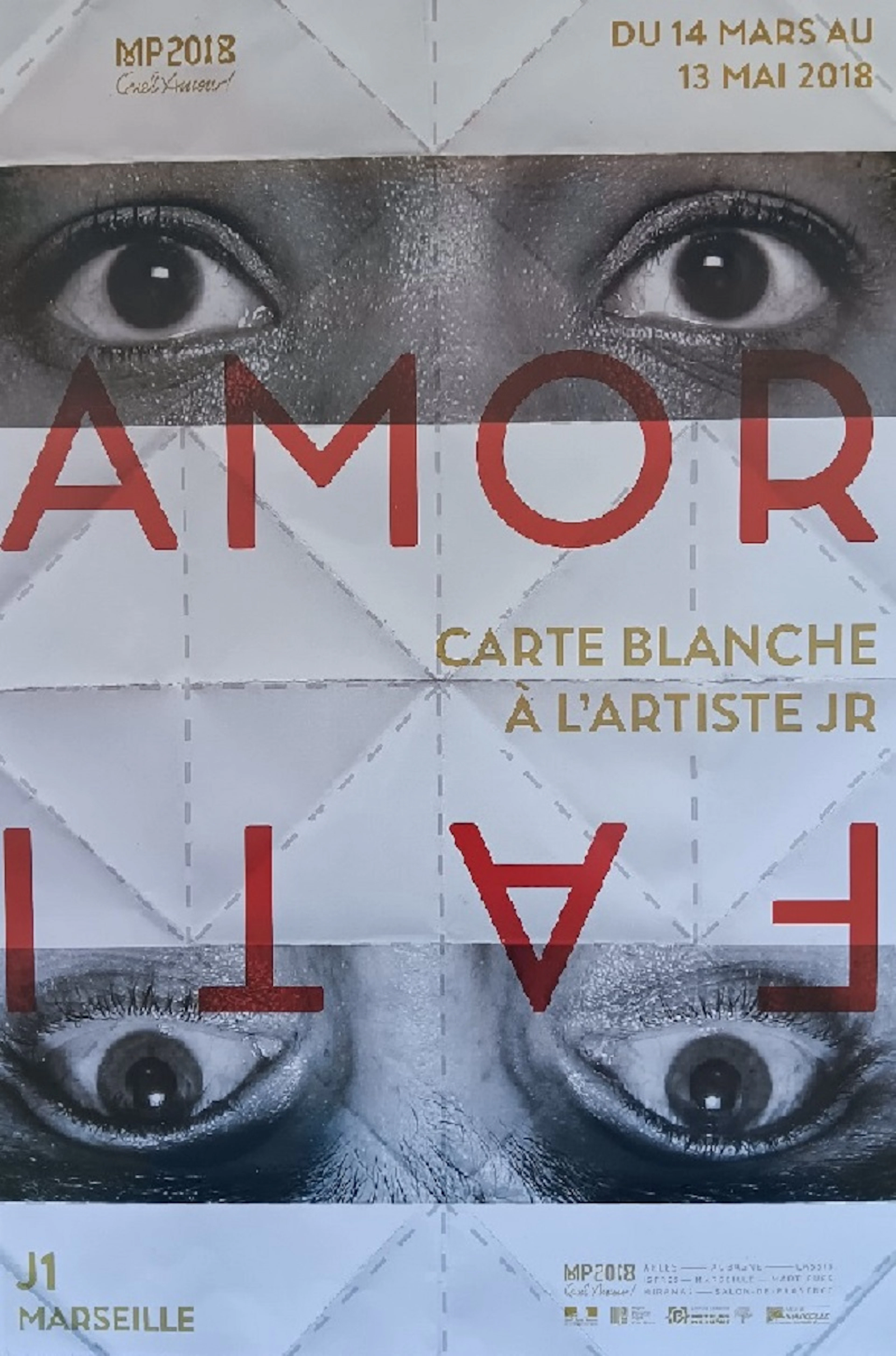 JR (Jean René) - Affiche originale d’exposition - Amor Fati - 2018