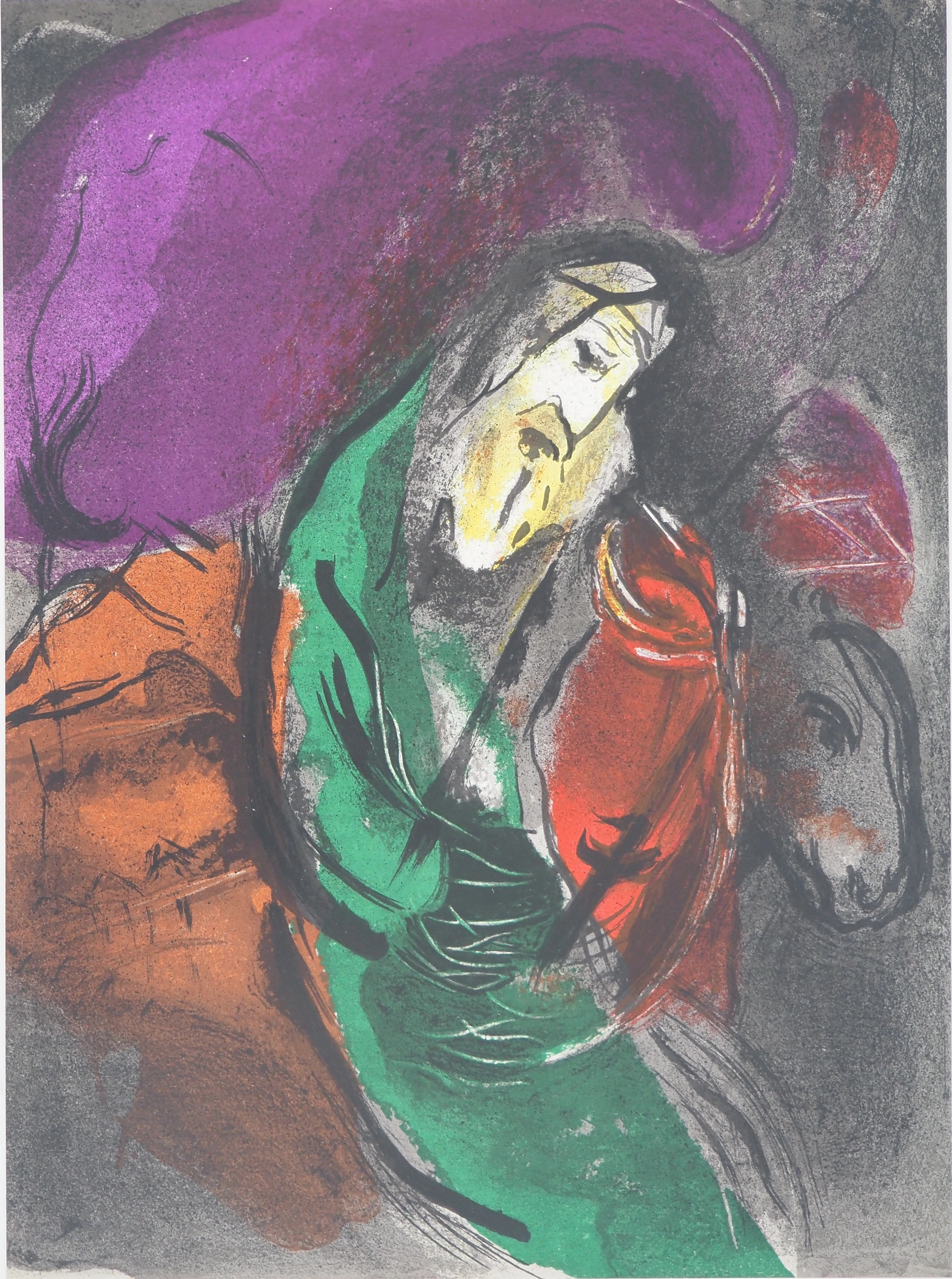 Marc CHAGALL : La Bible, Le prophète Jérémie, Lithographie originale