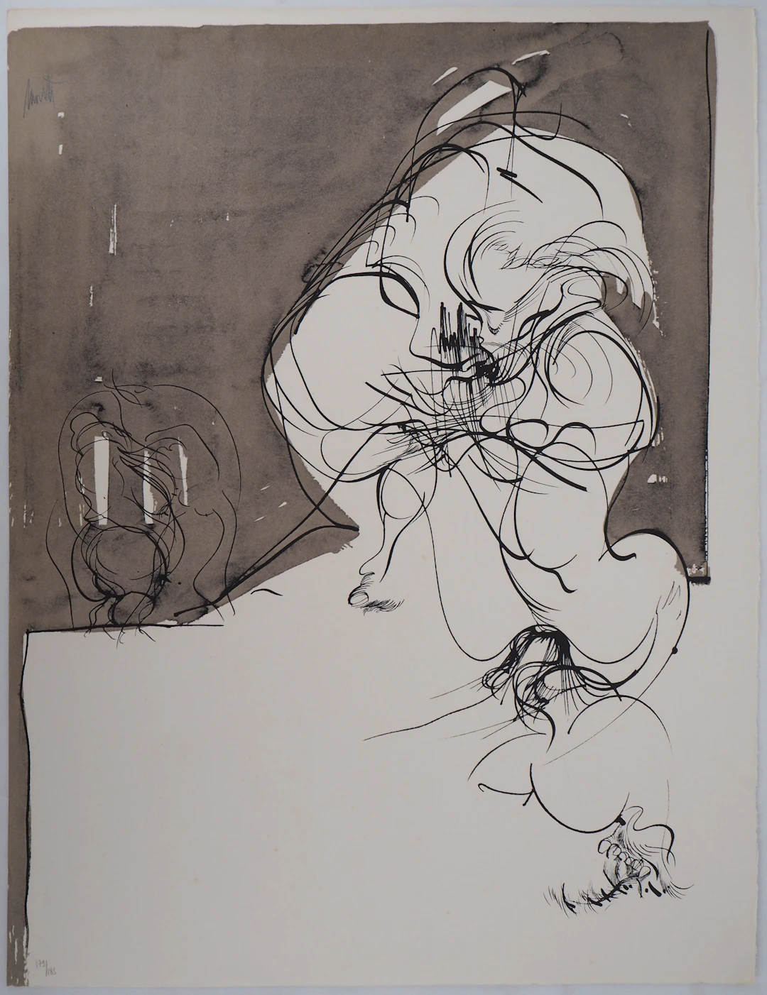 Raymond MORETTI : La jeune femme - Lithographie originale signée
