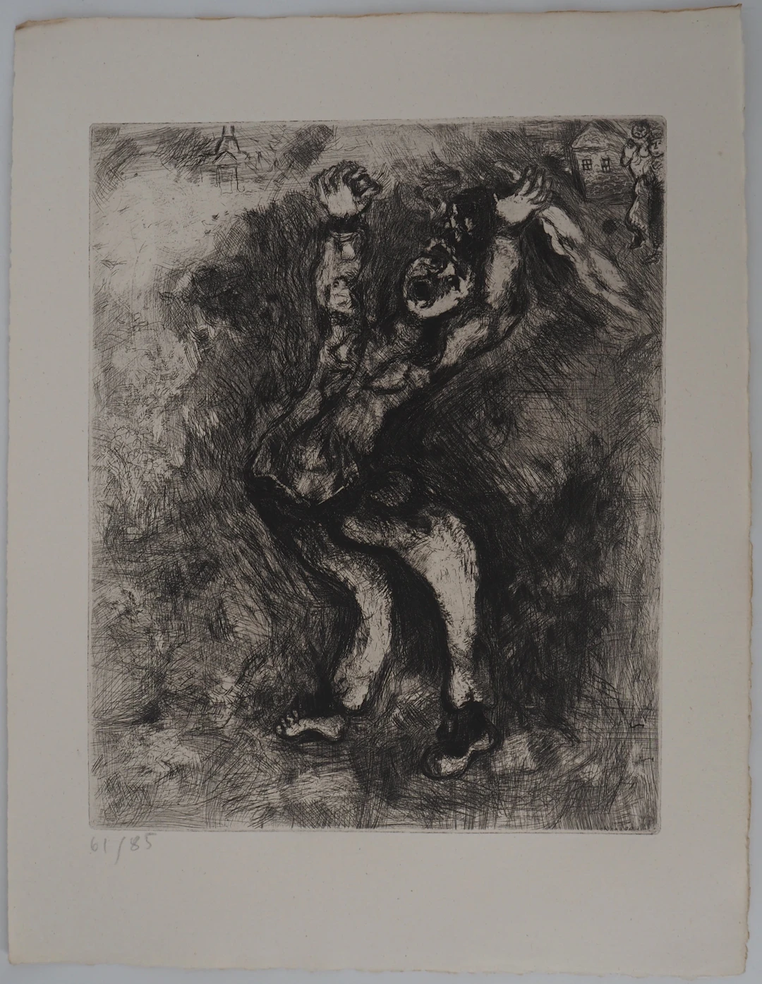 Marc CHAGALL : La folie, Gravure originale signée