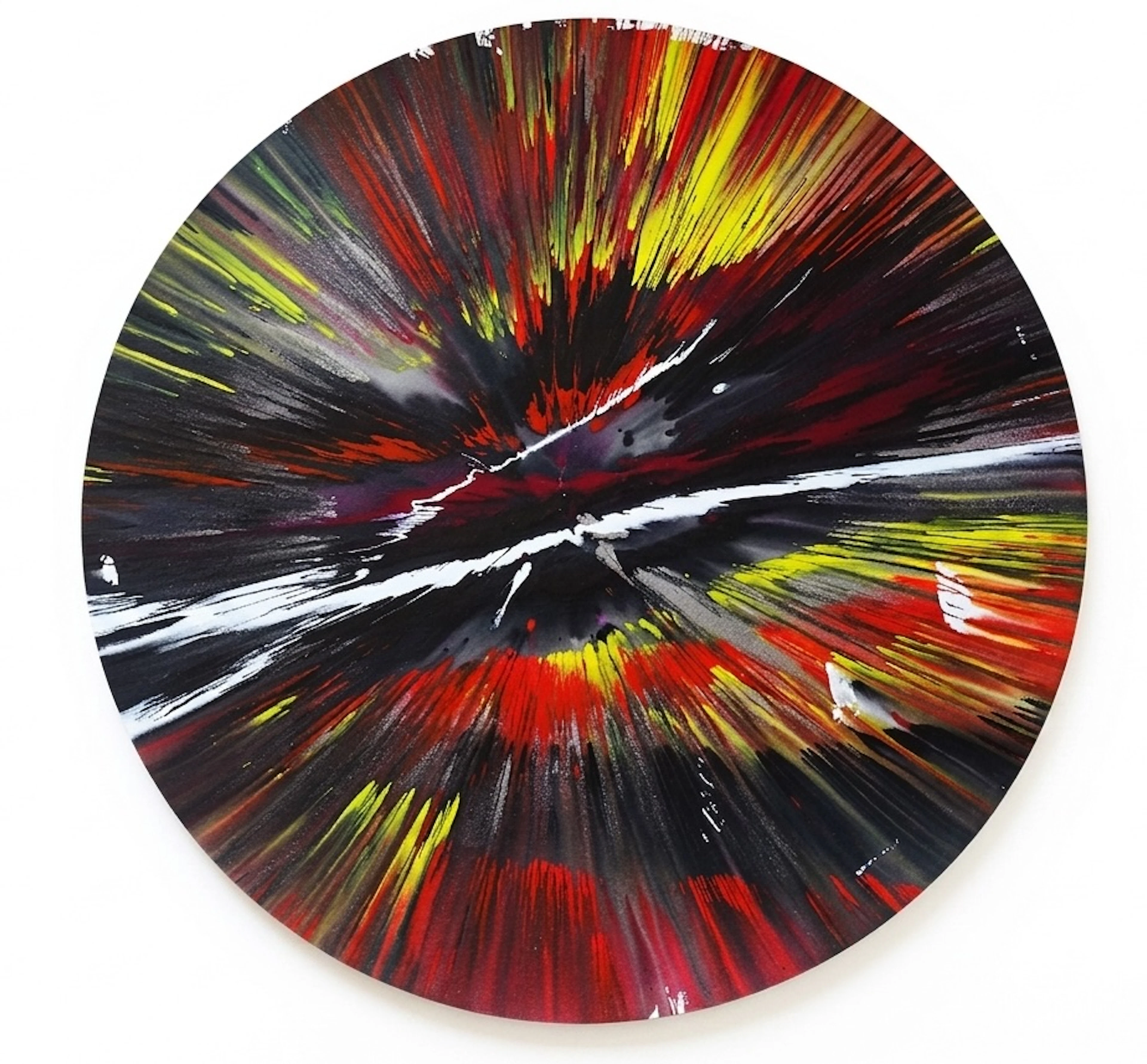 Damien Hirst - Peinture Circle Spin - 2009, pièce unique