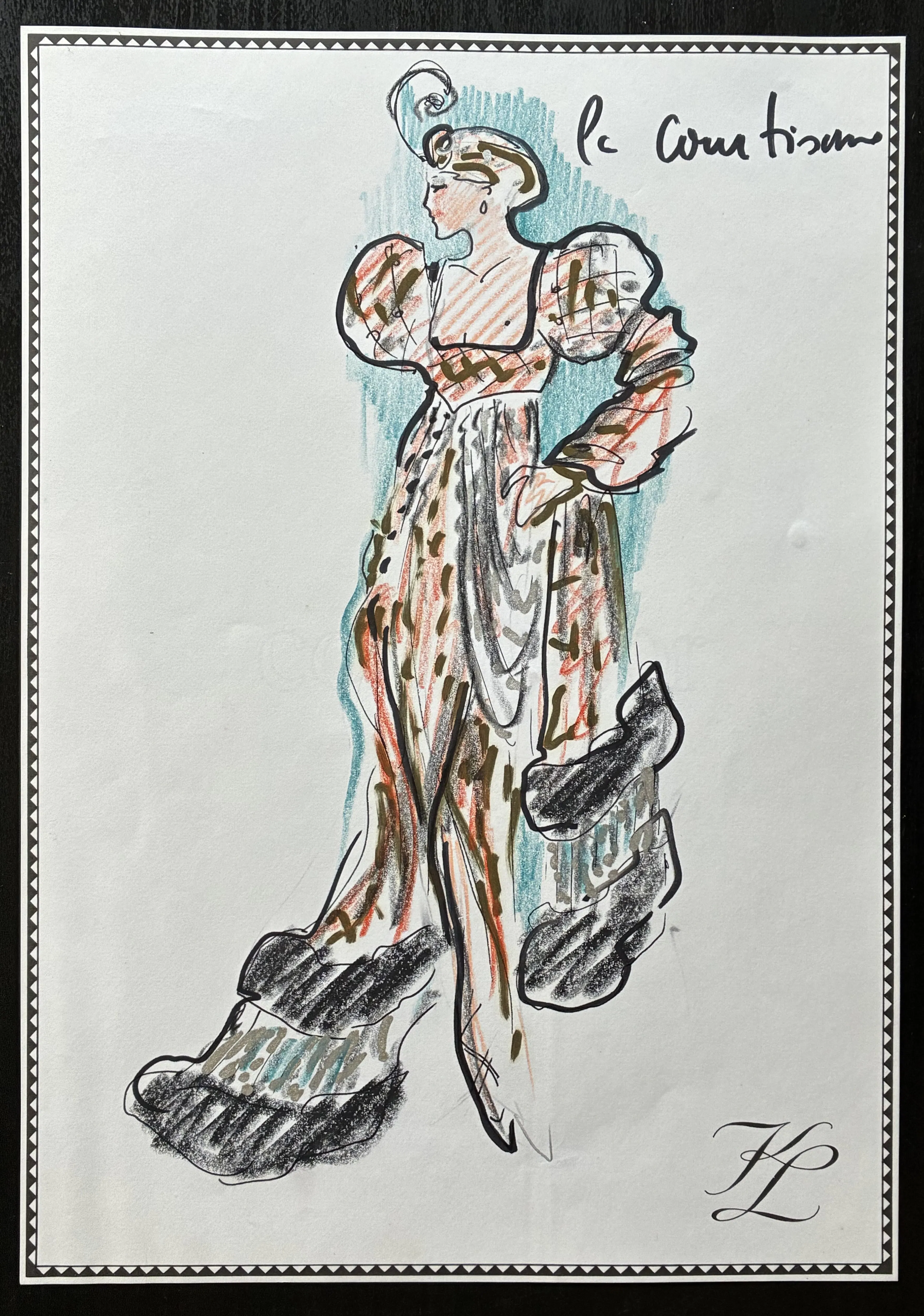 Karl LAGERFELD - dessin original opéra