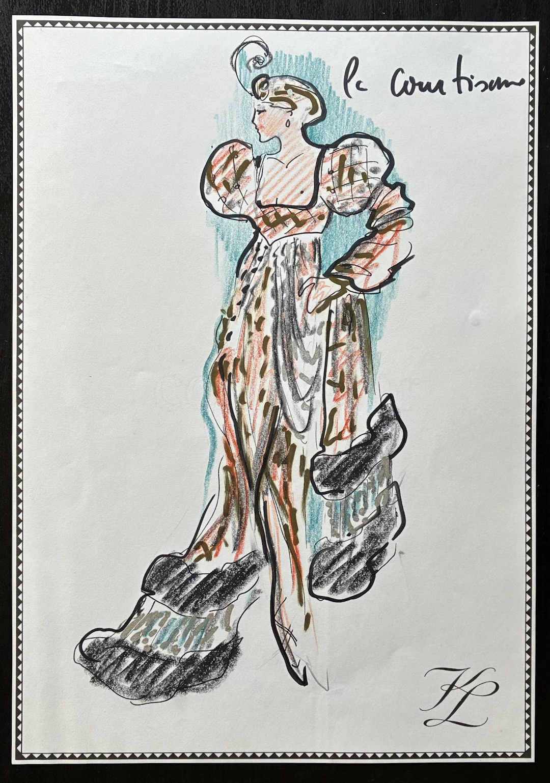 Karl LAGERFELD - dessin original opéra
