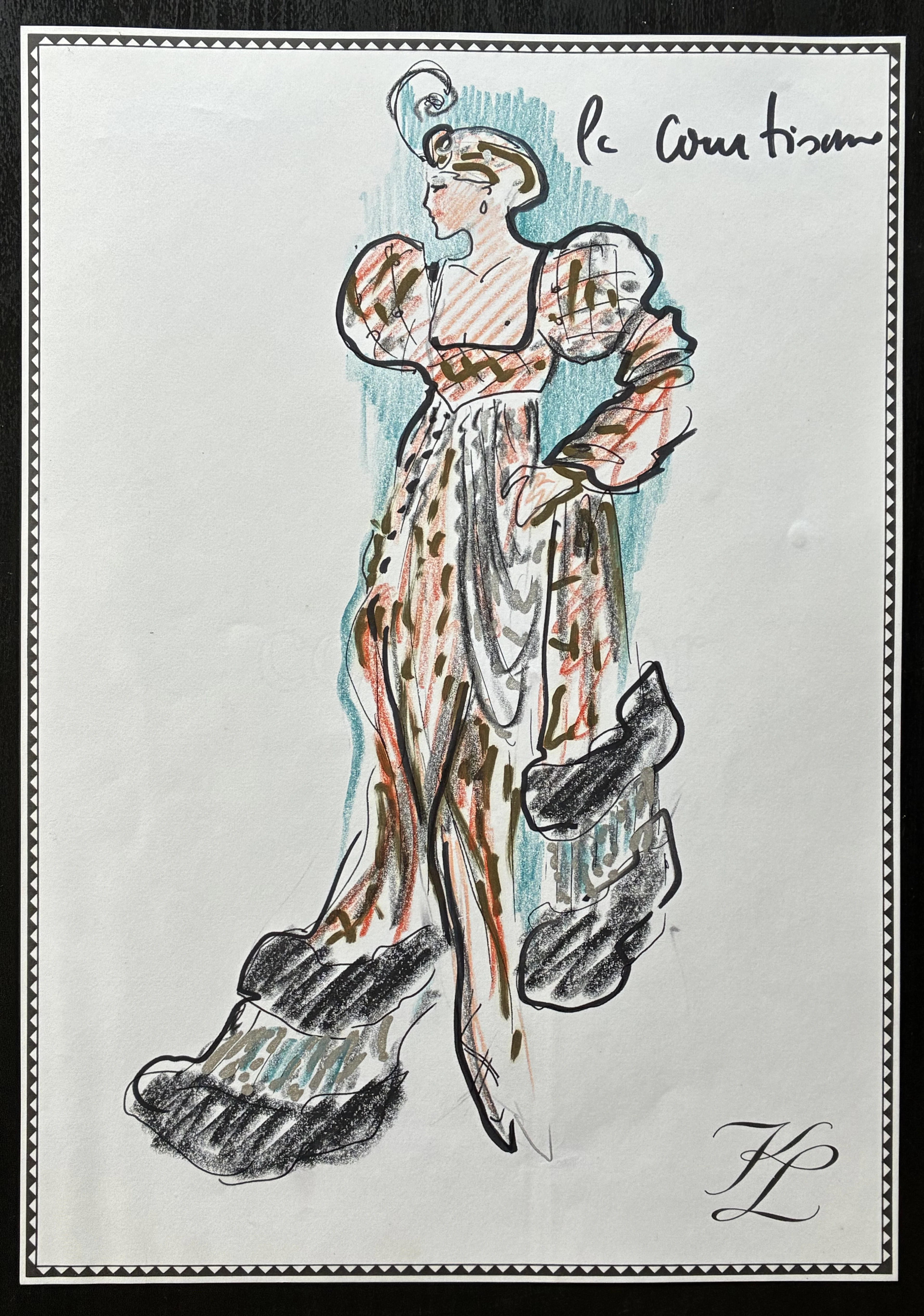 Karl LAGERFELD - dessin original opéra