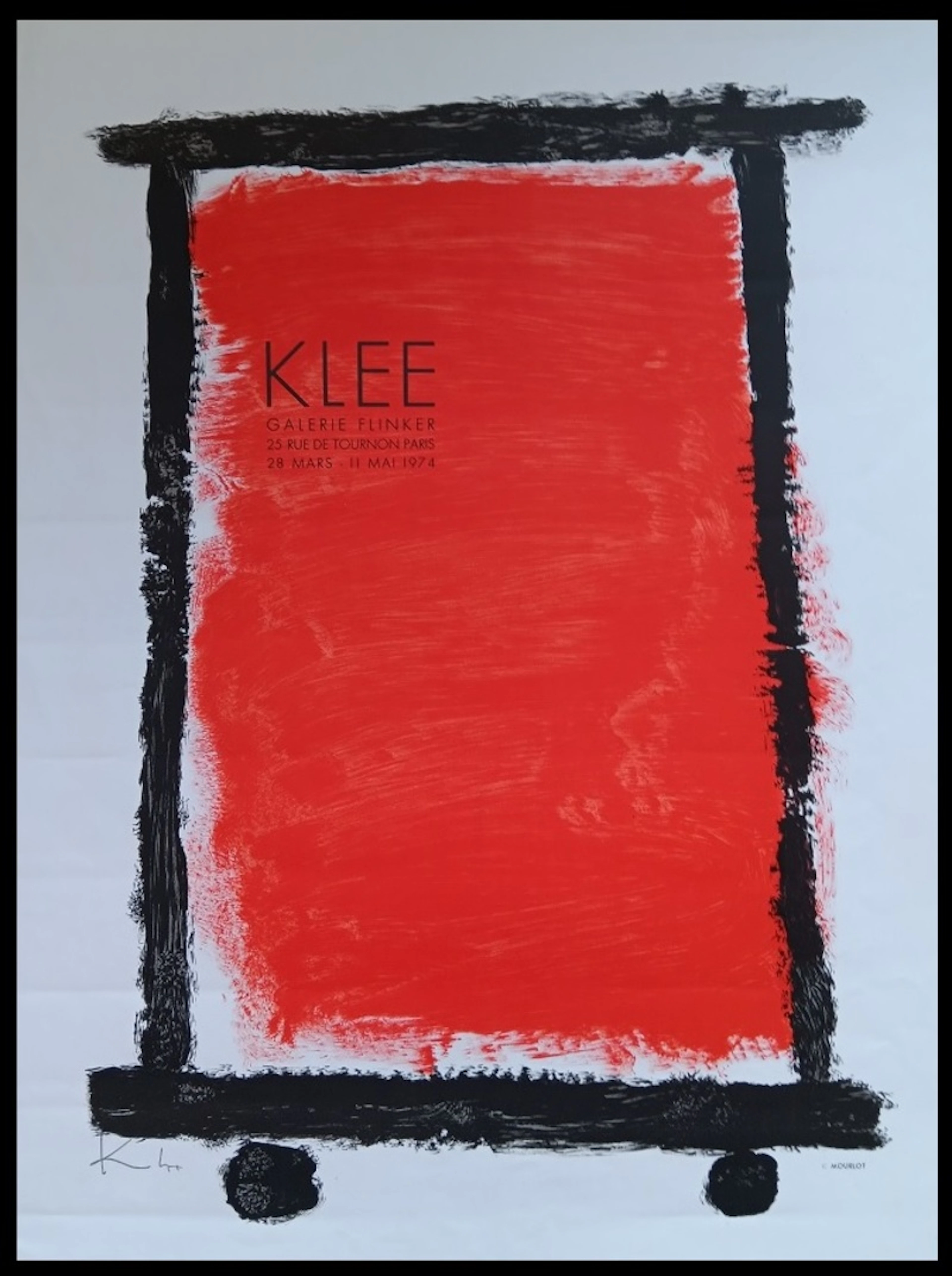 Paul KLEE - Affiche originale d’exposition - Galerie Flinker - Paris