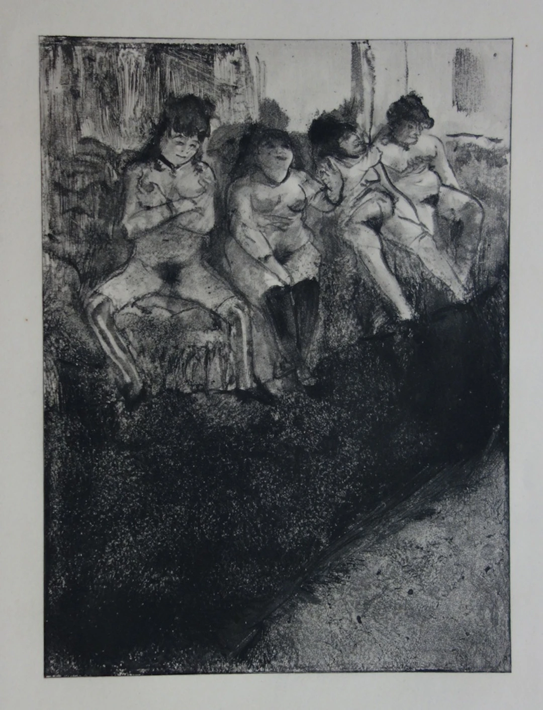 Edgar DEGAS : Timide ou provocante - Gravure originale, 1935