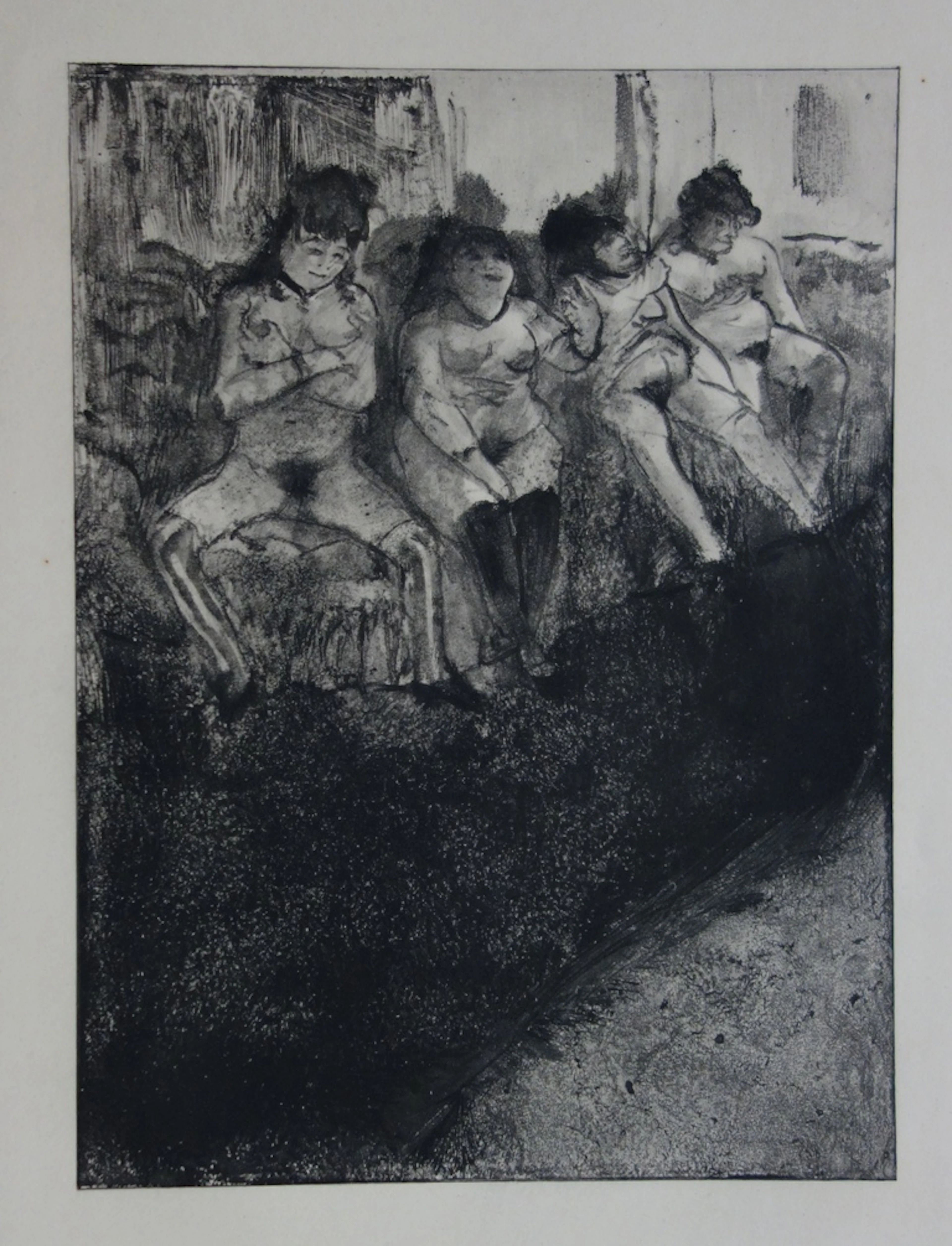 Edgar DEGAS : Timide ou provocante - Gravure originale, 1935