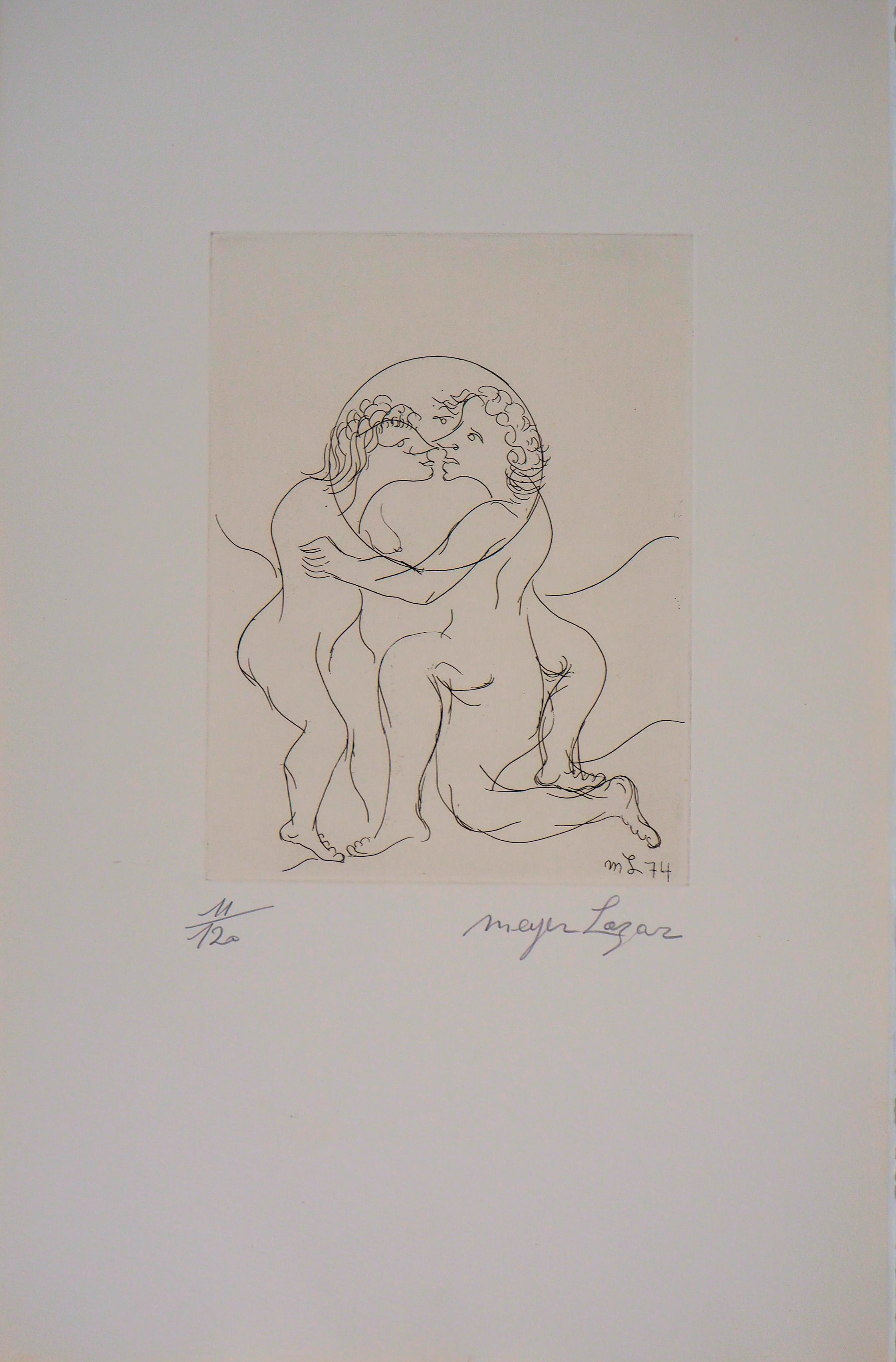 Meyer LAZAR : Passion, Je ne vois que toi, Gravure originale signée