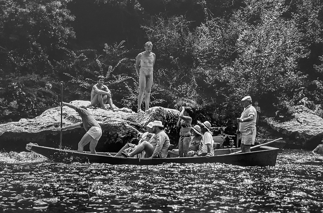 José Nicolas - Nudistes aux gorges de l’Ardeche 1995 - Tirage argentique