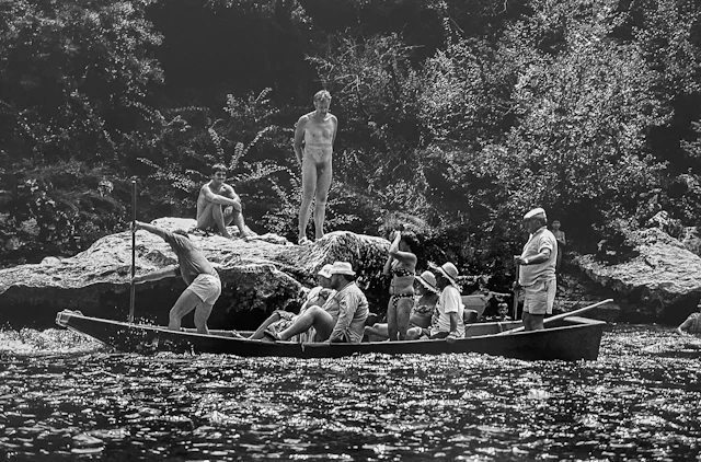 José Nicolas - Nudistes aux gorges de l’Ardeche 1995 - Tirage argentique