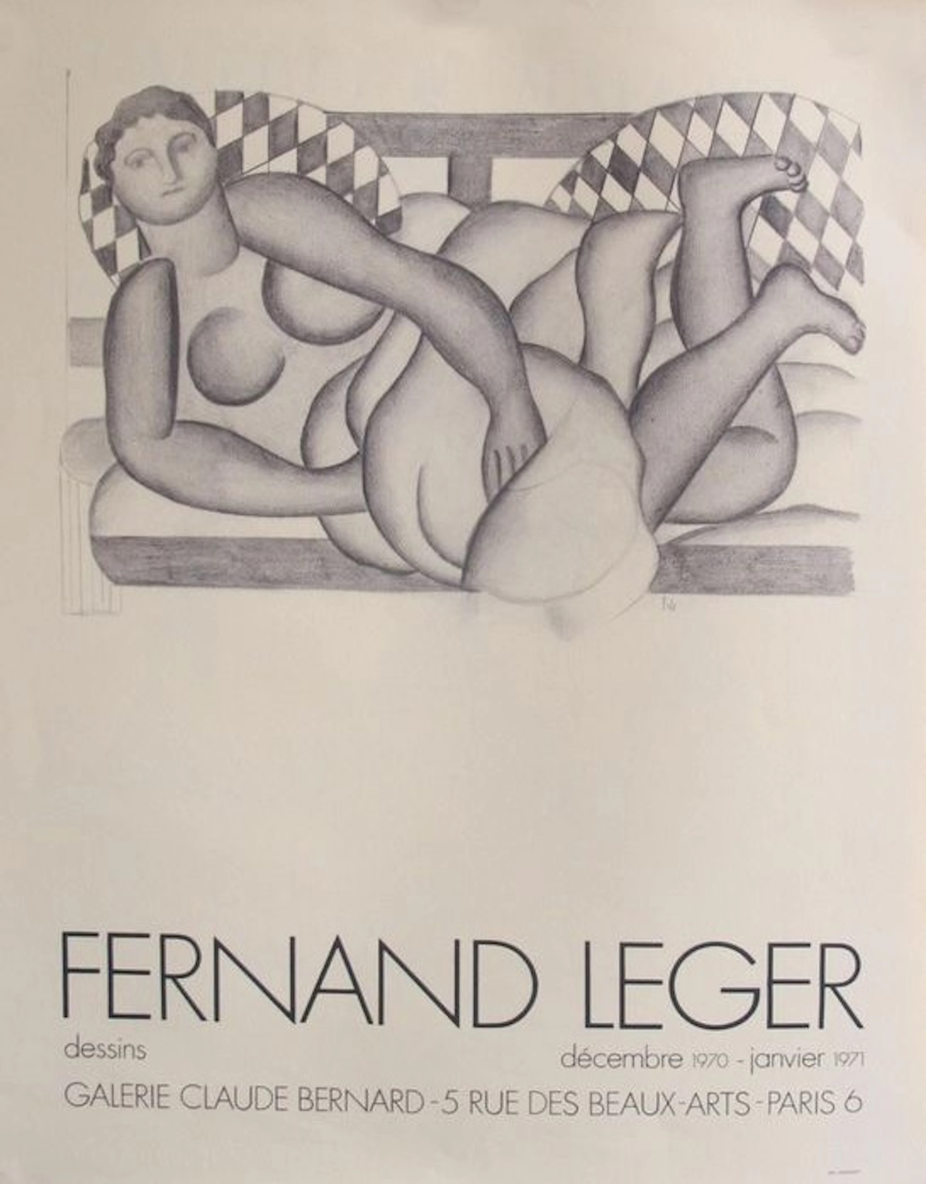 Fernand Léger - Exposition à la Galerie Claude Bernard, 1971 - Affiche