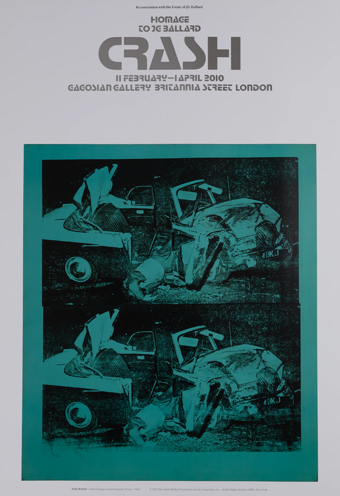 Andy WARHOL : Green disaster - Affiche originale en couleurs