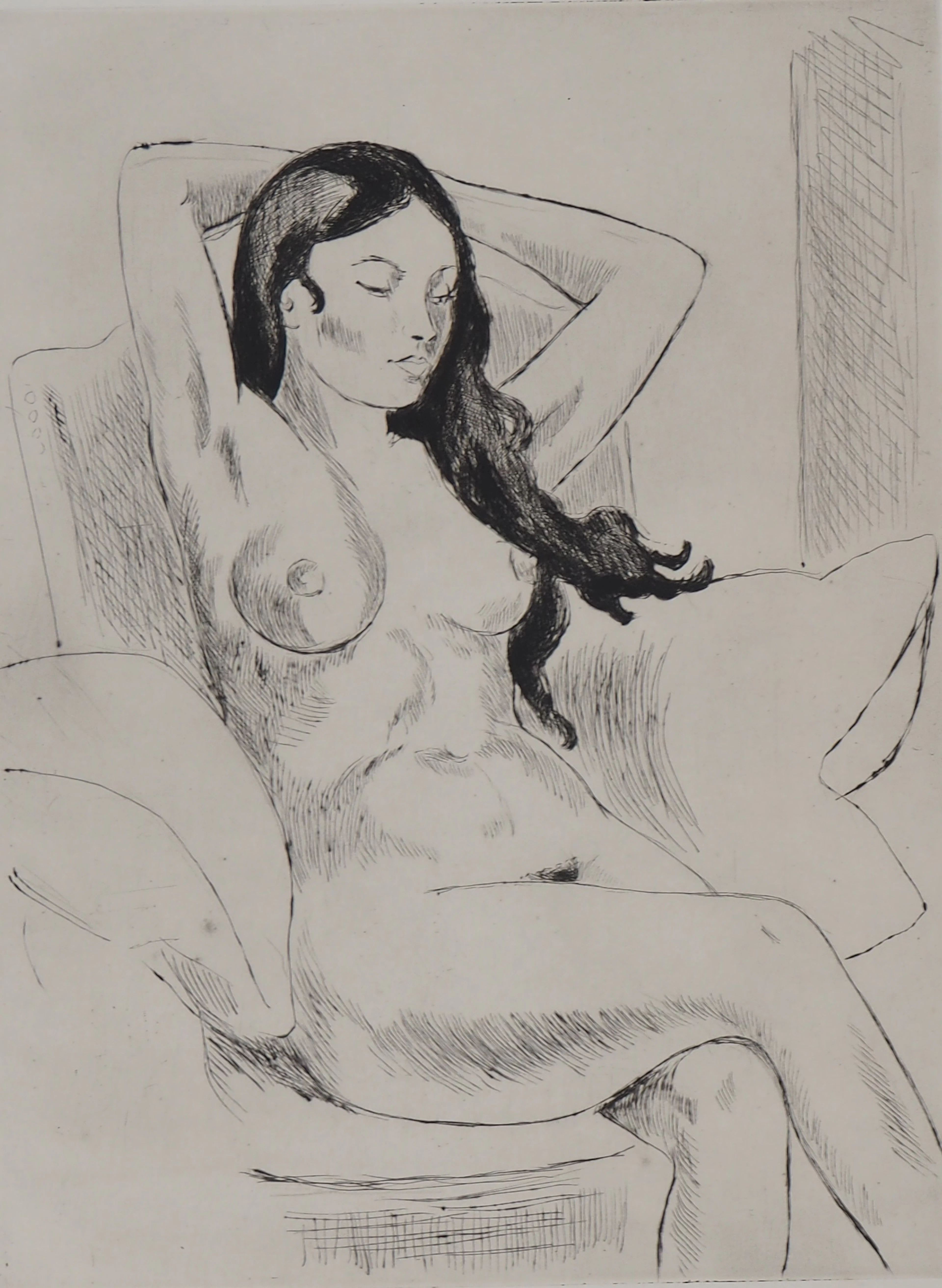 Yves Brayer - Nu, l’Espagnole - Gravure originale signée