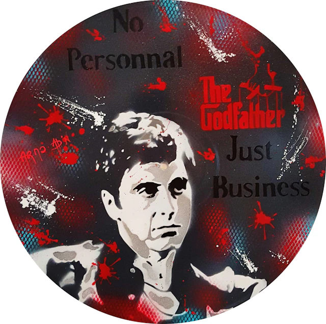 Arno ADN - No Personnal, Just Business, 2018, Pochoir sur vinyle