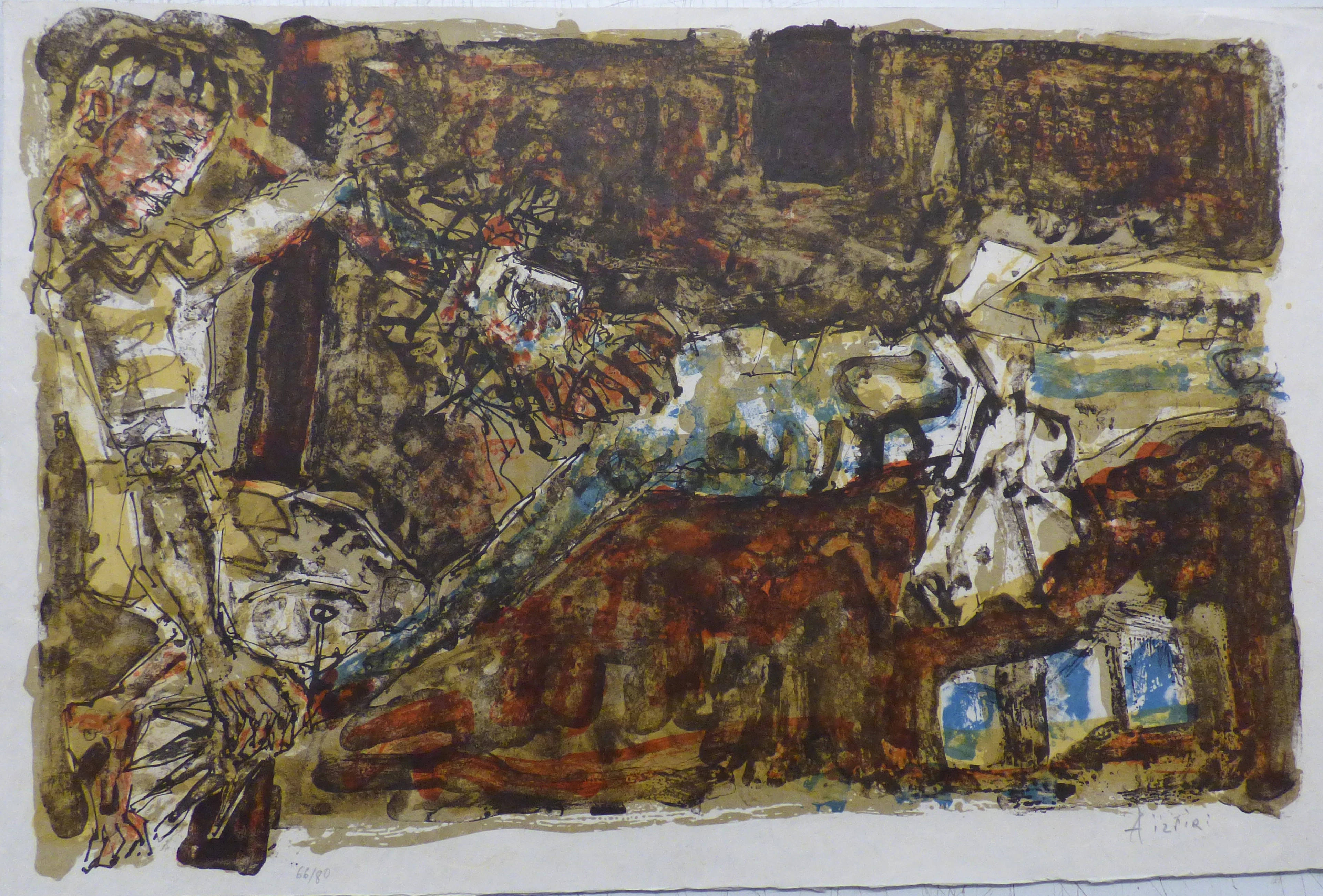 Paul AIZPIRI - La Descente de Croix, 1980 - Lithographie originale