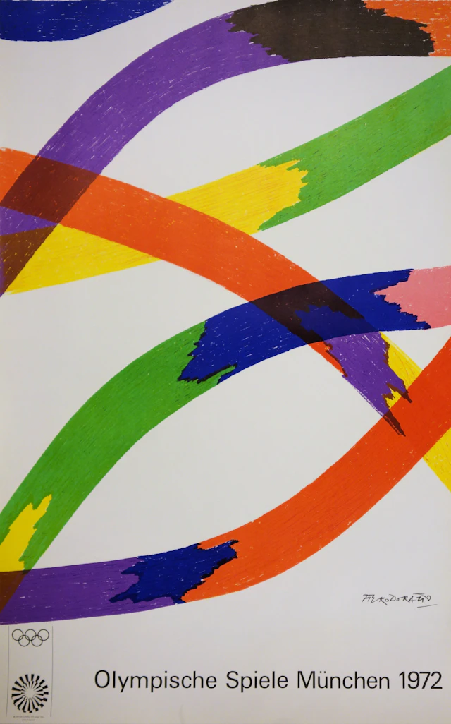 Piero Dorazio : Rubans - Lithographie signée 1972