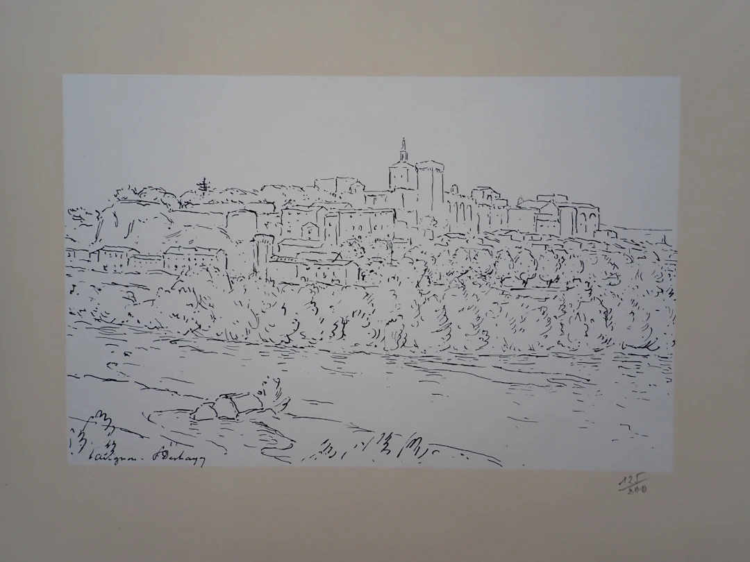 Frédéric DESHAYES (d’après) - Village de Provence - Gravure