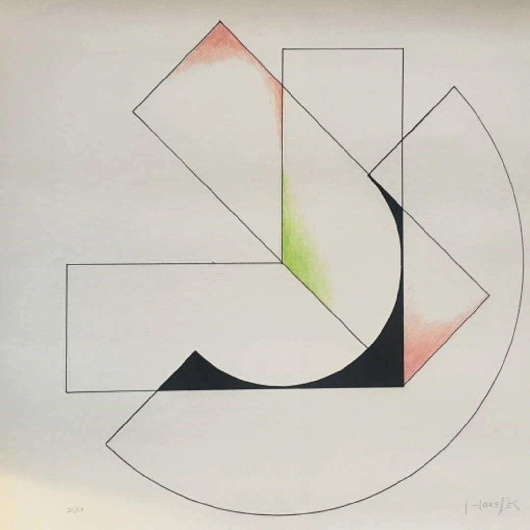 Gottfried HONEGGER - Structures géométriques, 2015 - Lithographie