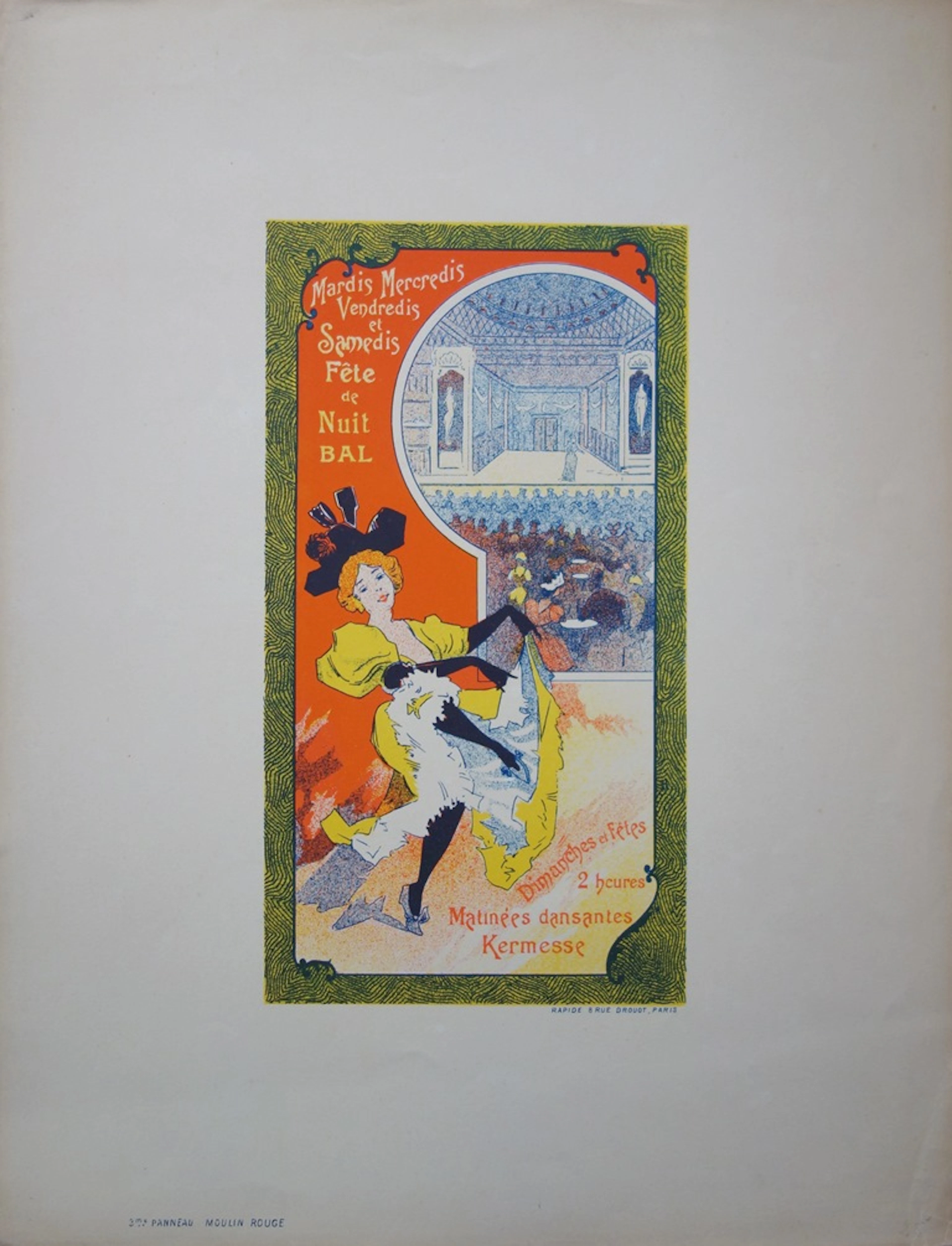 Fête de nuit au Moulin Rouge, Lithographie originale