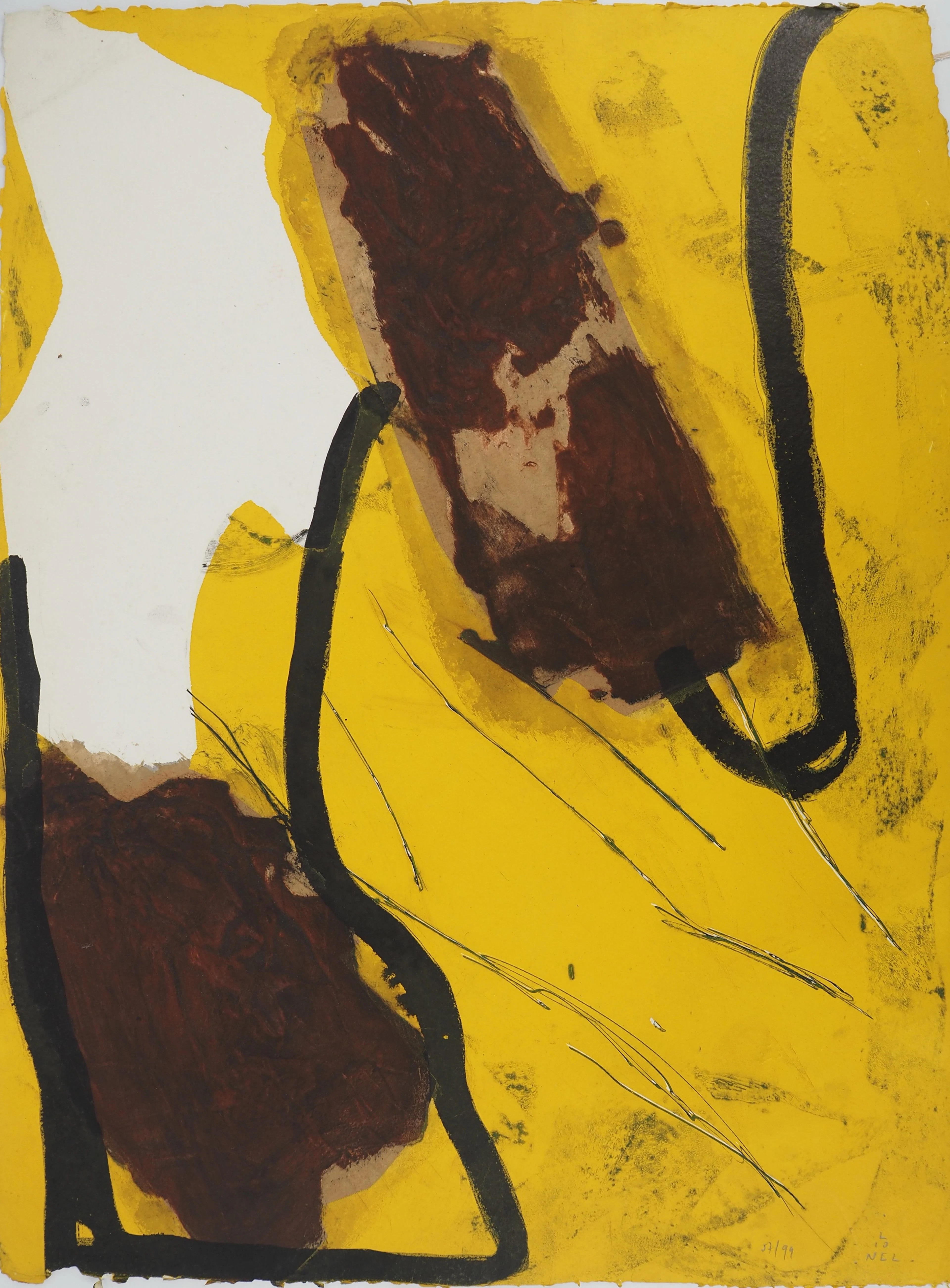 LIONEL : Sahara - Gravure en carborundum signée