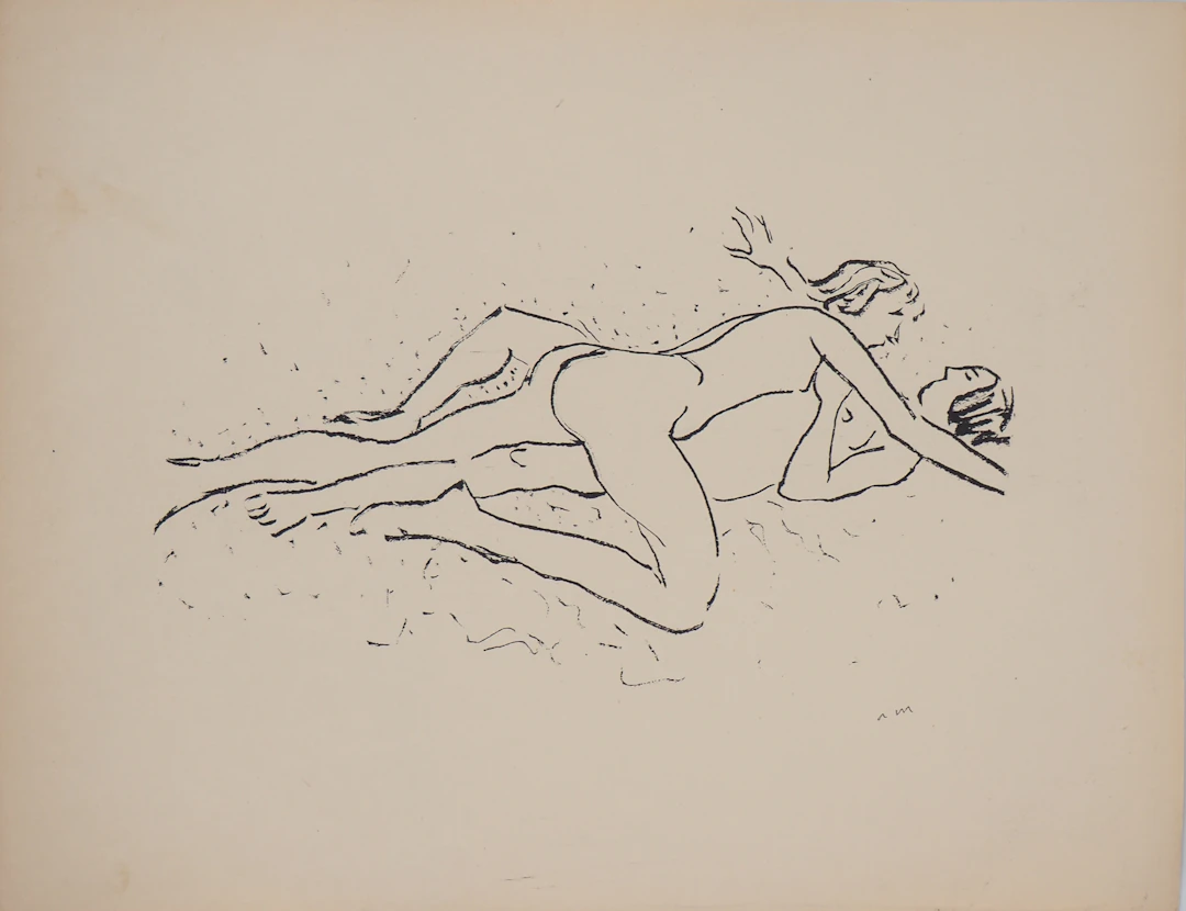 Albert MARQUET - Peau contre peau, 1925 - Lithographie originale signée