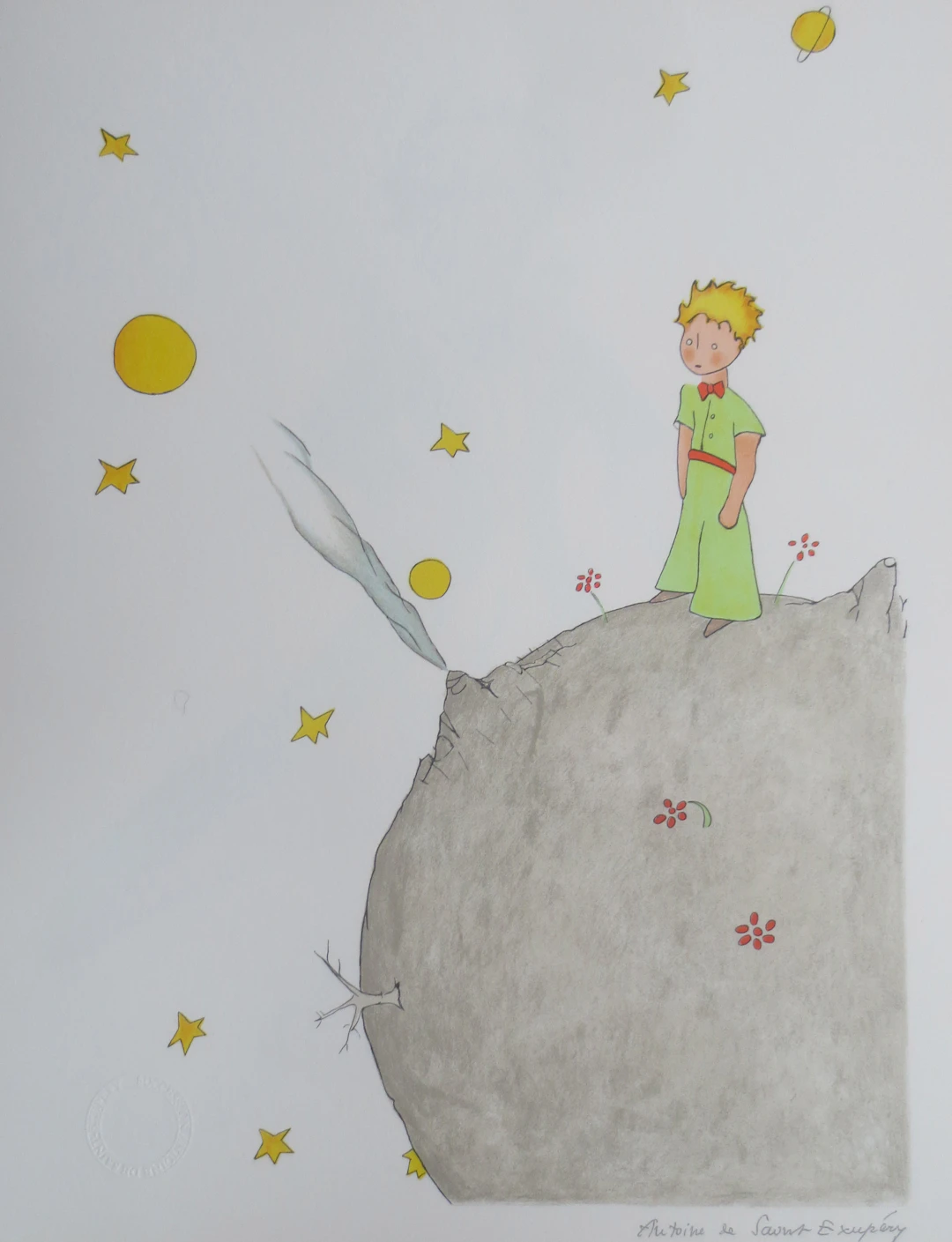 Antoine DE SAINT-EXUPERY (d’après) - L’astéroïde B-612 - Lithographie