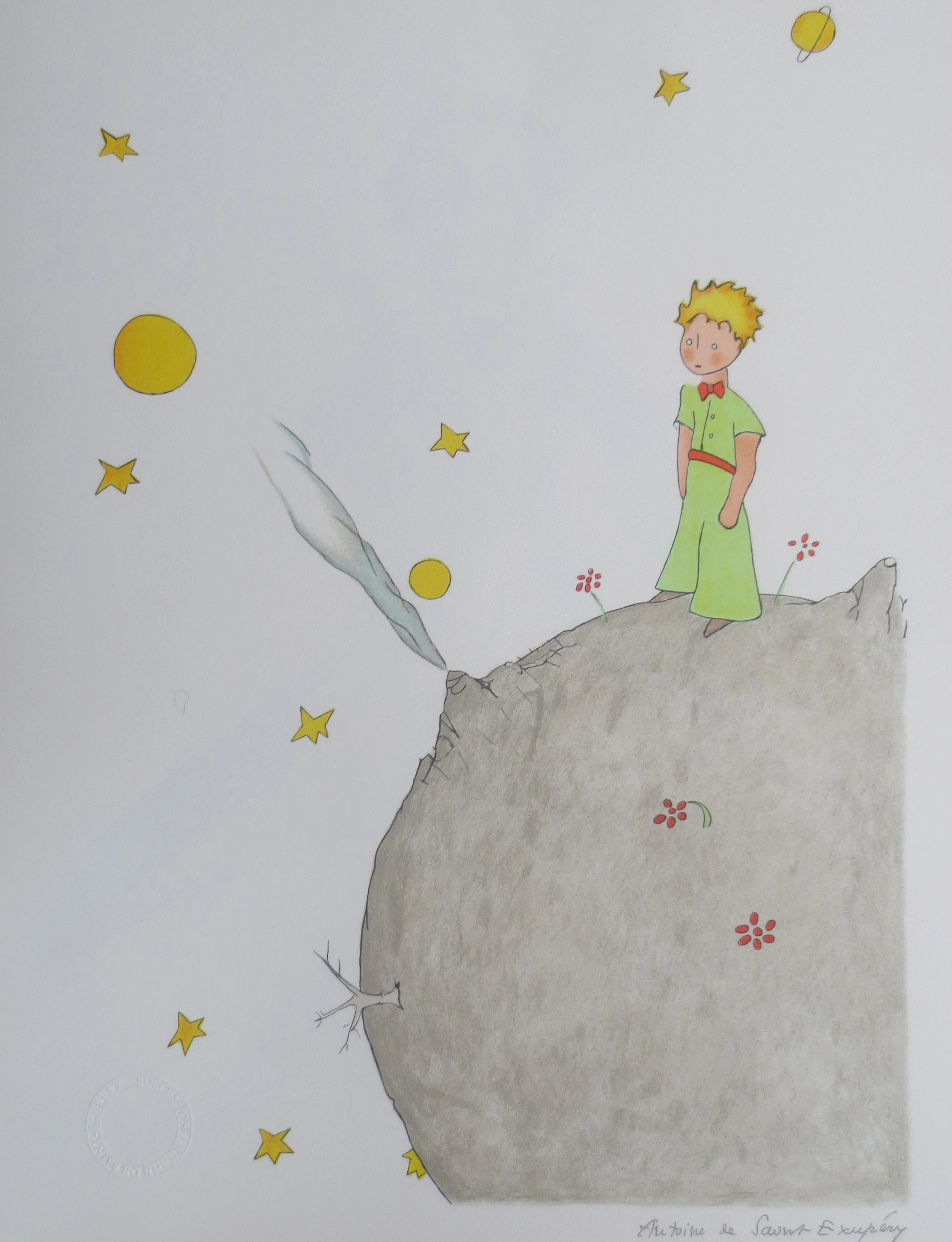 Antoine DE SAINT-EXUPERY (d’après) - L’astéroïde B-612 - Lithographie