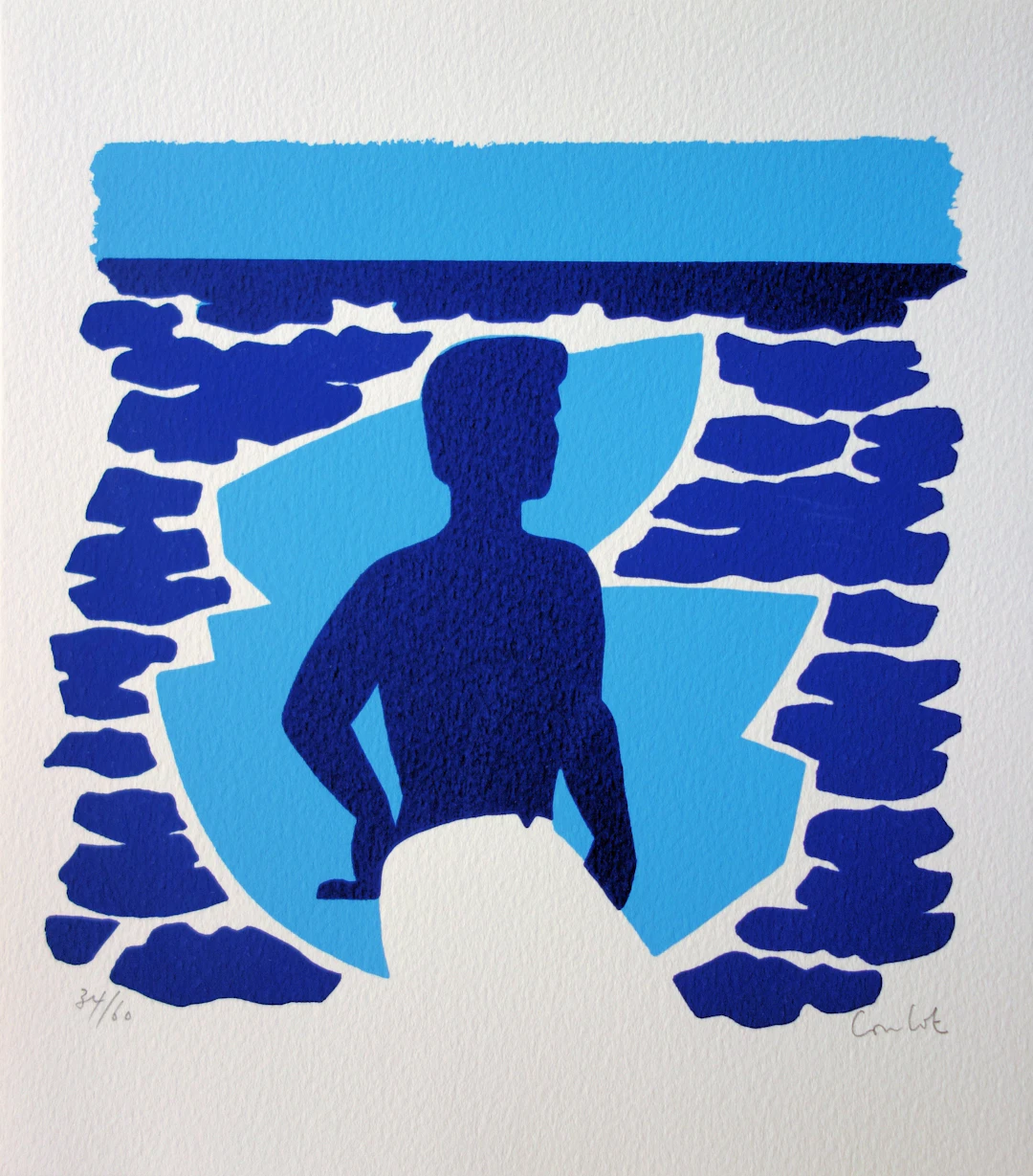 Jean COULOT : Face à la Mer, Sérigraphie originale signée