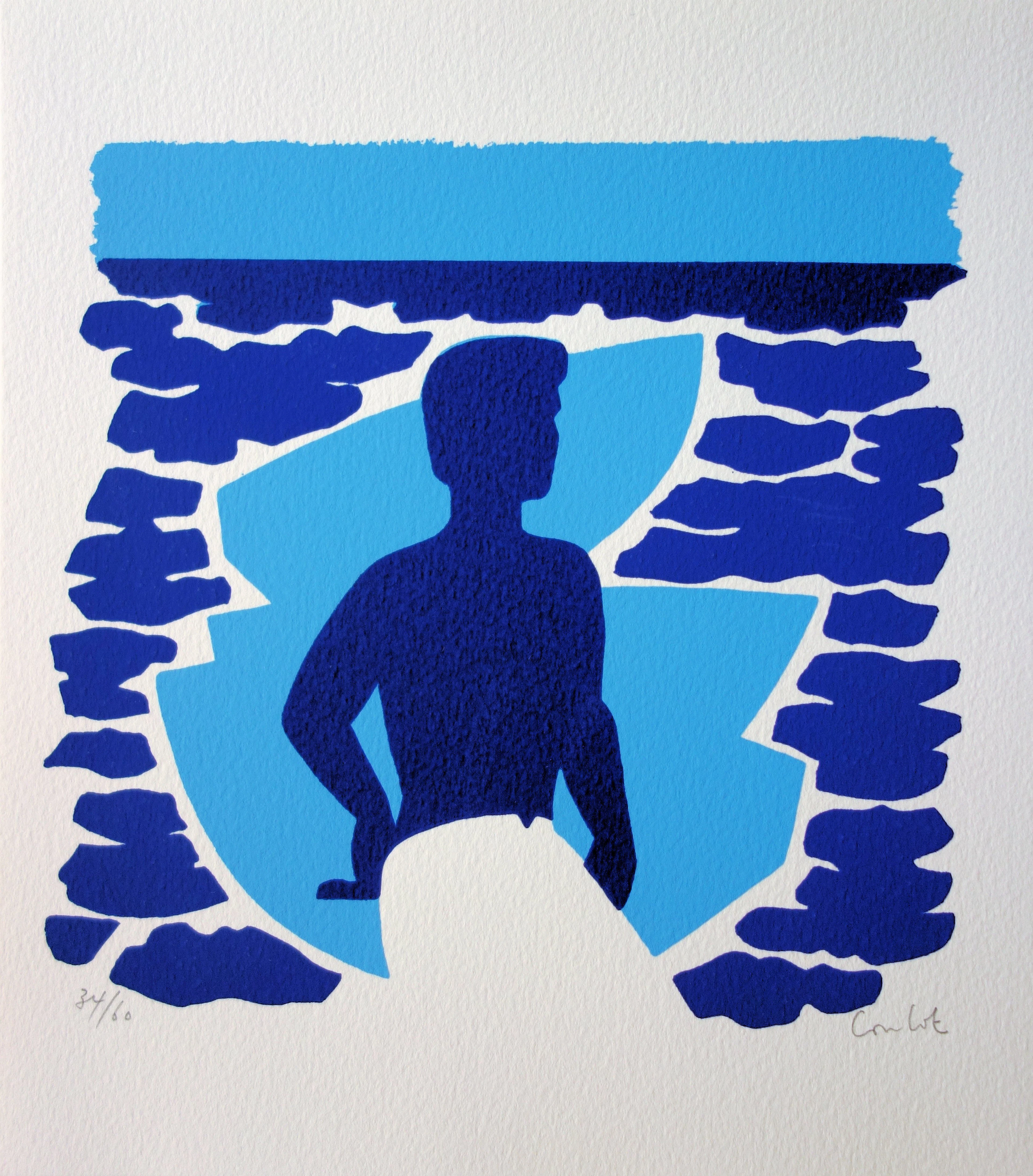 Jean COULOT : Face à la Mer, Sérigraphie originale signée