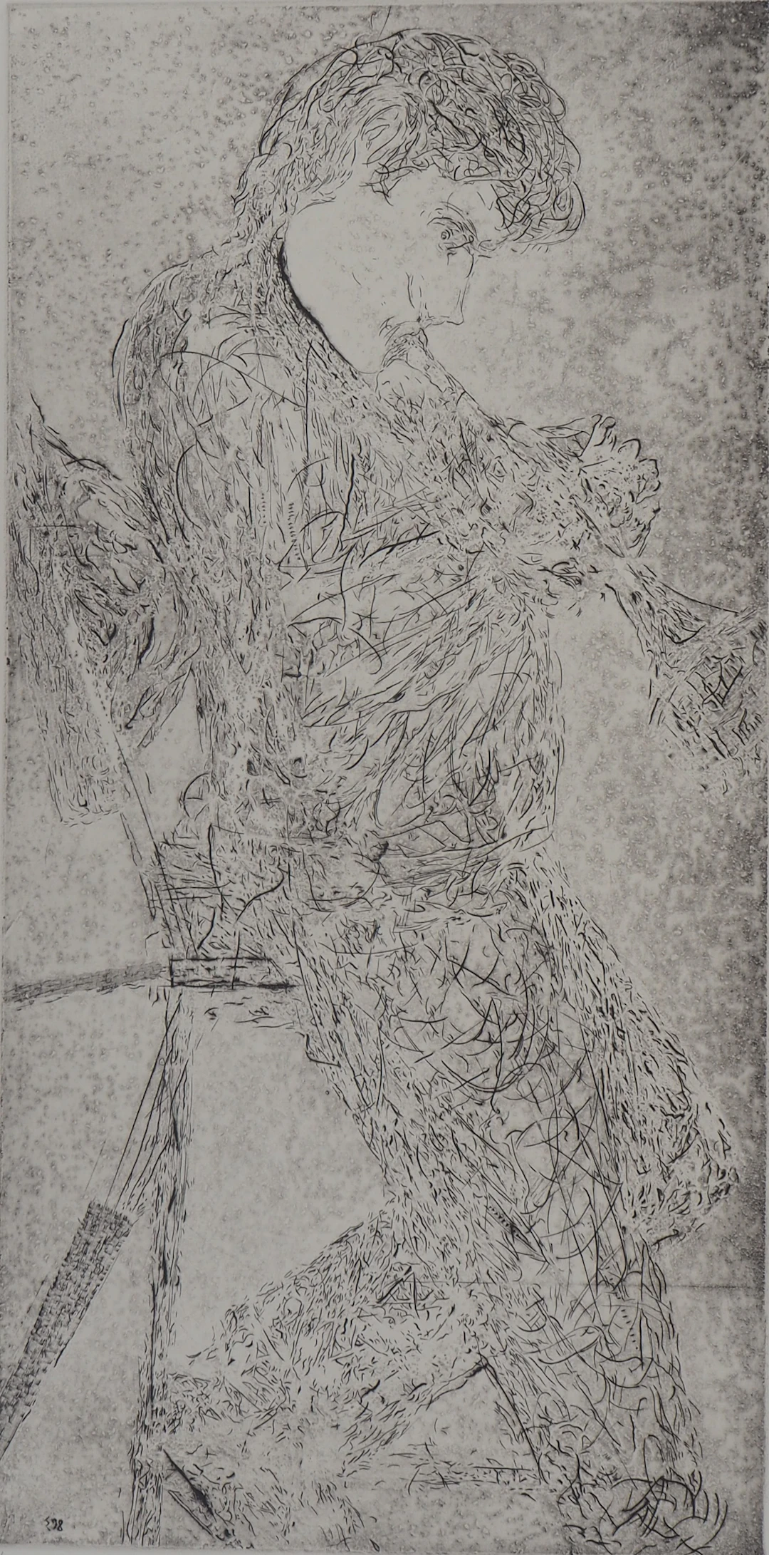 Nicolas-Simon Sochos- Le Musicien : Alone Together - Gravure originale signée