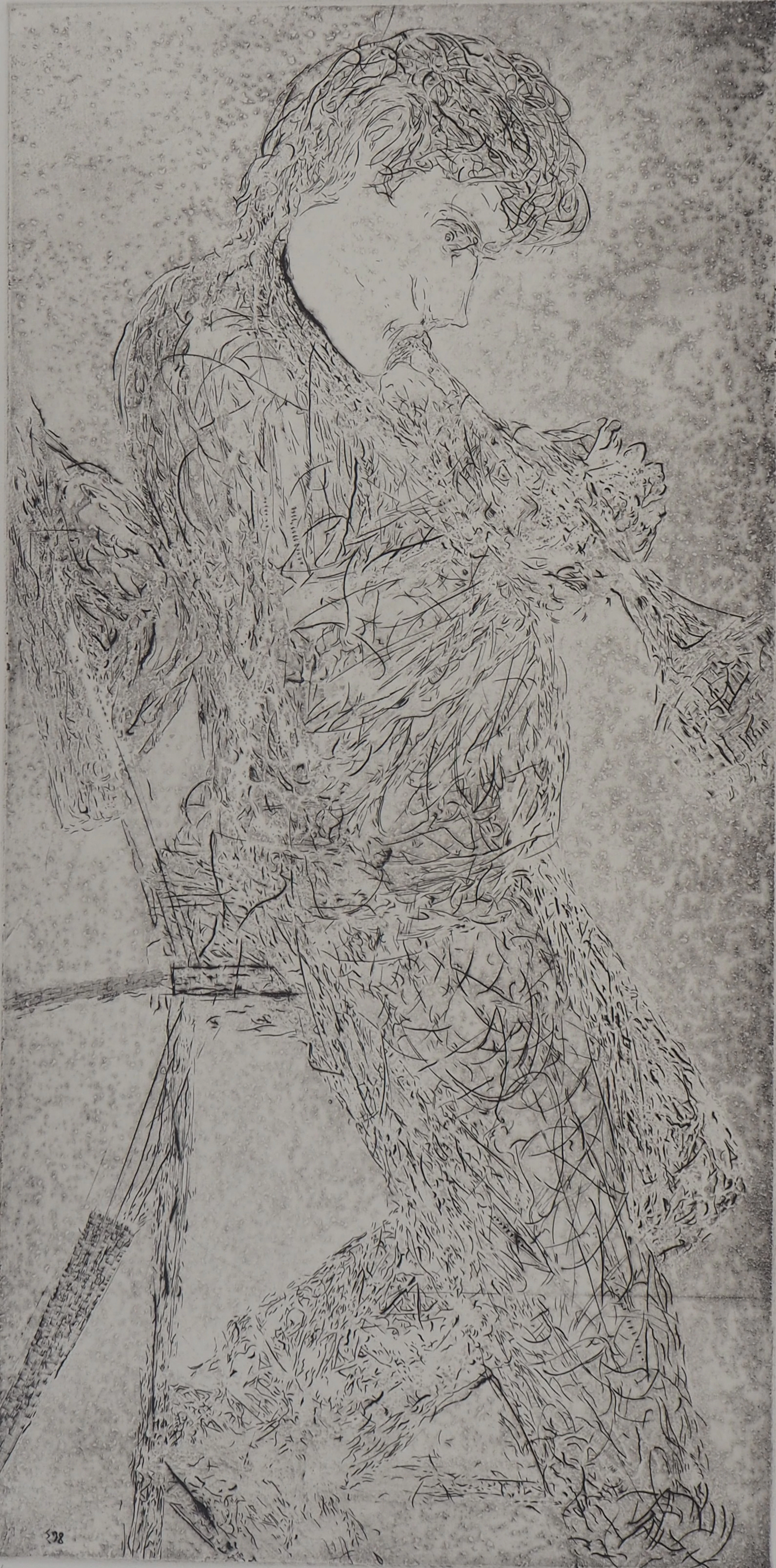 Nicolas-Simon Sochos- Le Musicien : Alone Together - Gravure originale signée