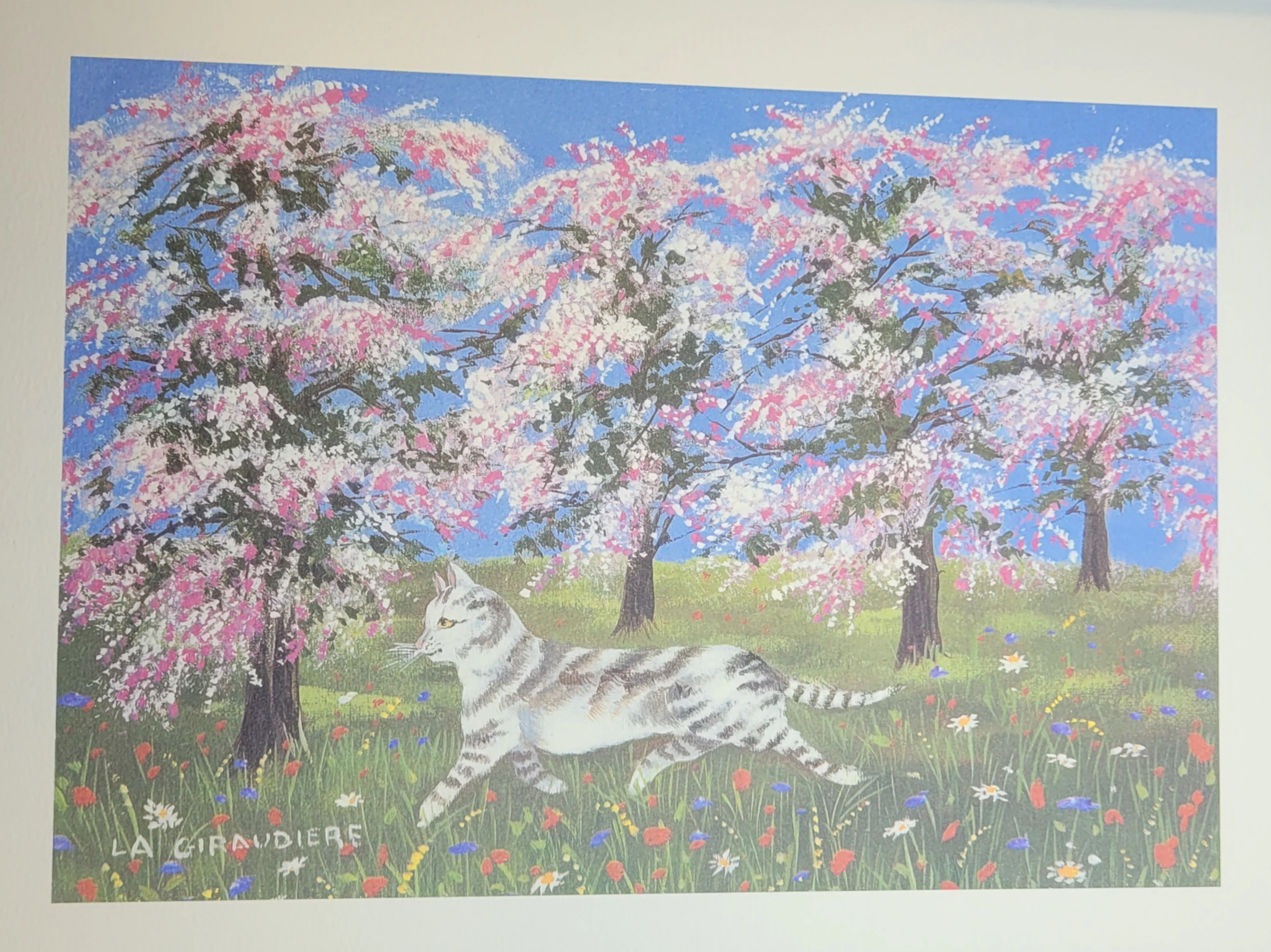 Mady DE LA GIRAUDIERE - Les Chats 3, 1980 - Lithographie originale