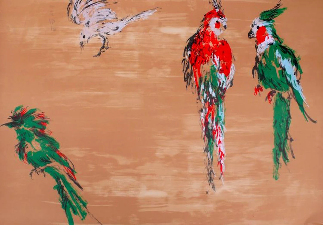 Tian-Tian WANG - Treasure birds, 2008, Lithographie signée