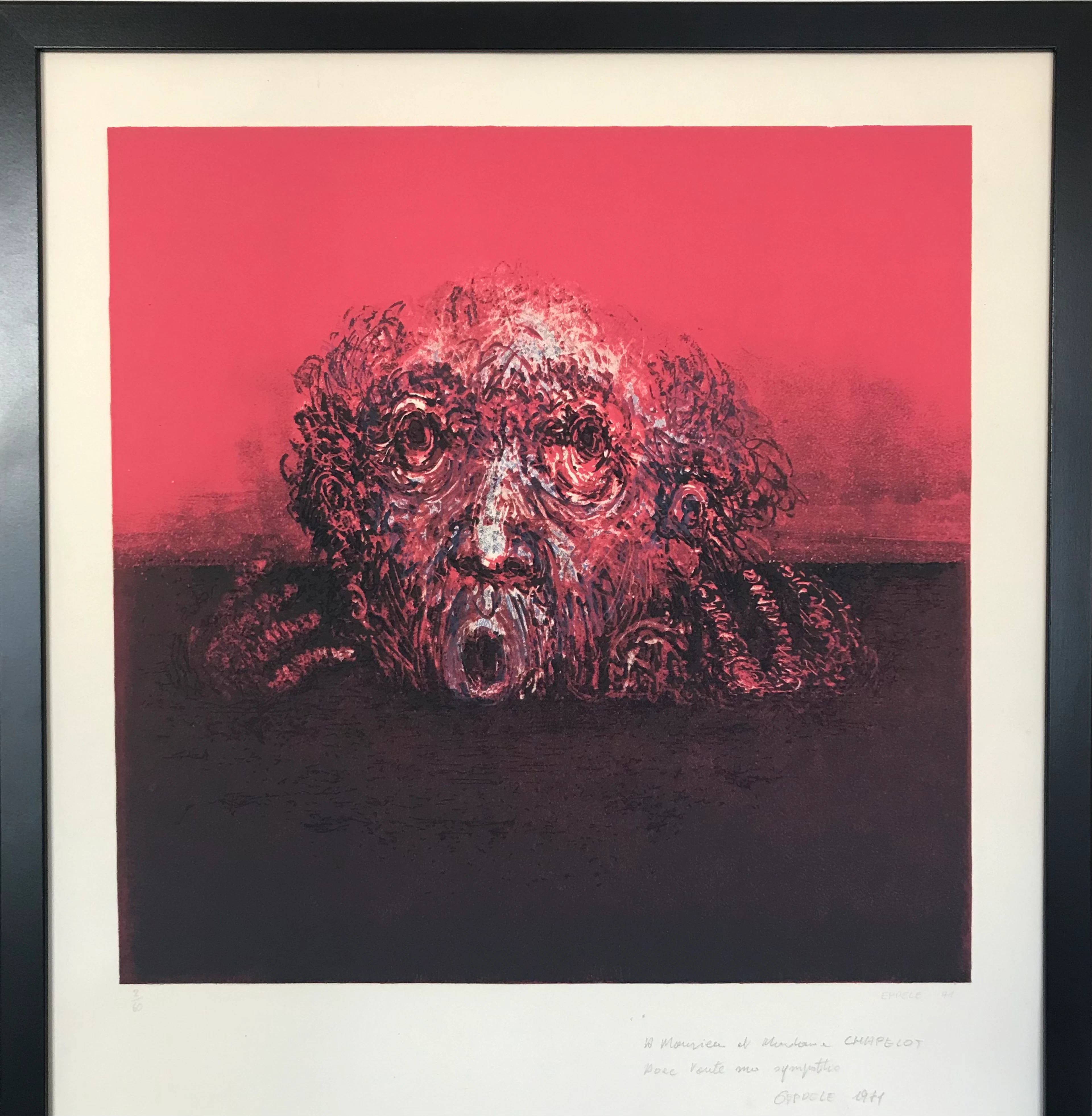 Gérard EPPELÉ - Sans titre , 1971 - Lithographie originale signée au crayon.