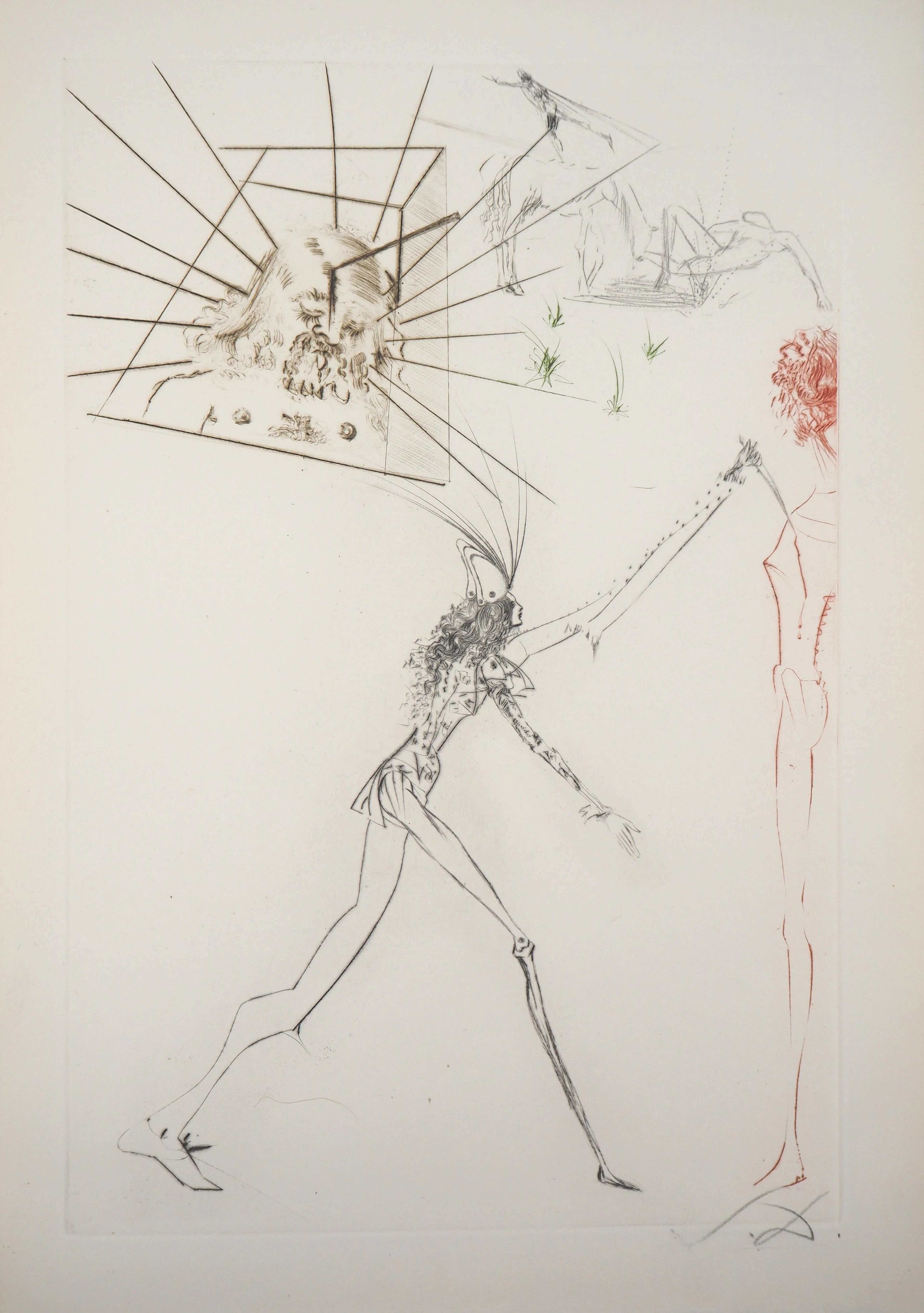 Salvador DALI : Les trois barons félons, 1970 - Gravure Originale Signée