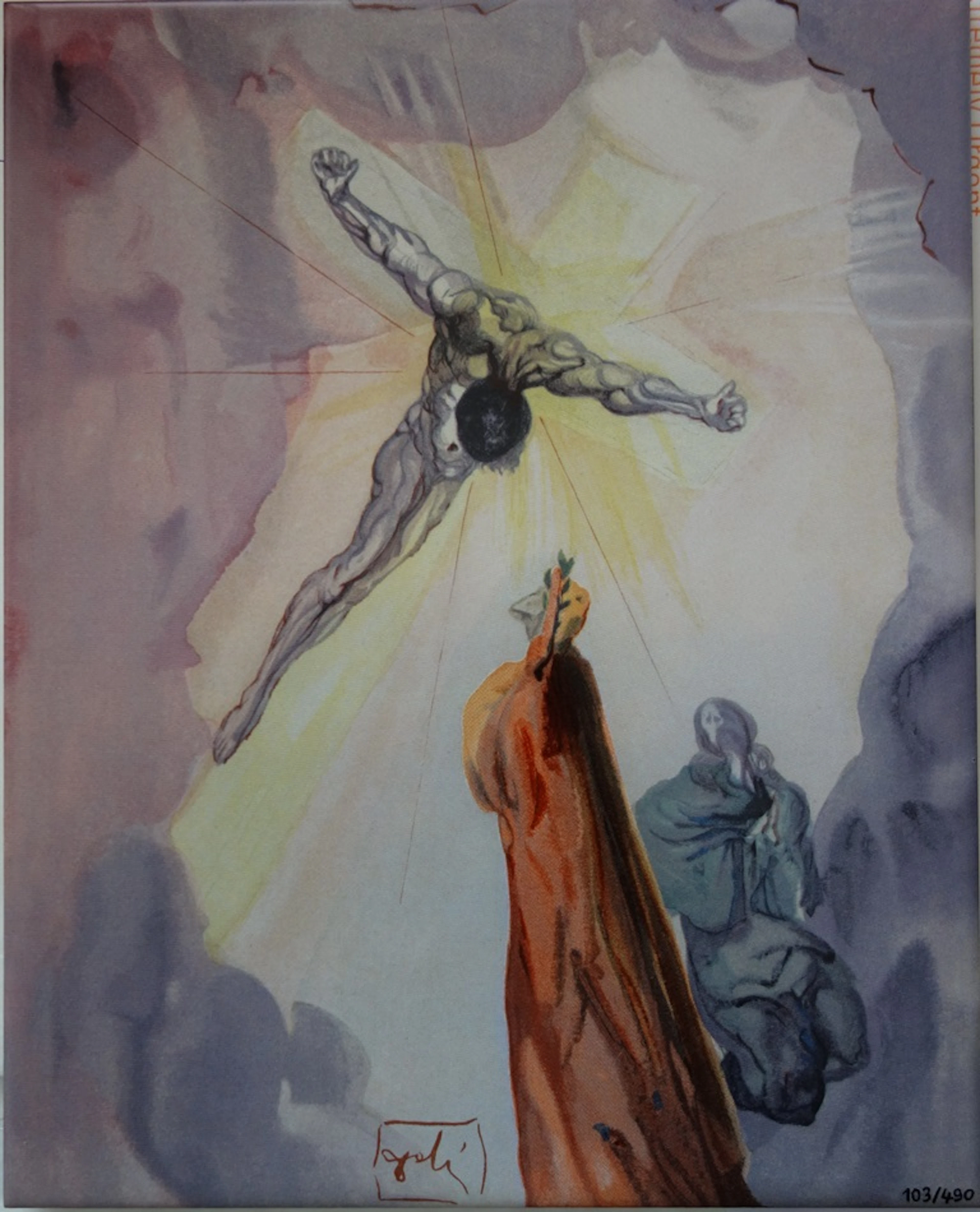 Salvador DALI (d’après) - Apparition du Christ, sérigraphie signée