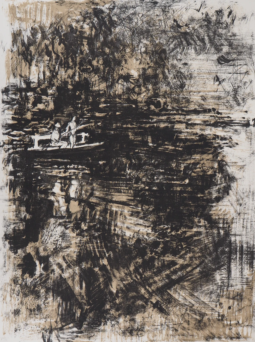 Yves-Jean COMMERE : Les pêcheurs - Lithographie originale signée au crayon